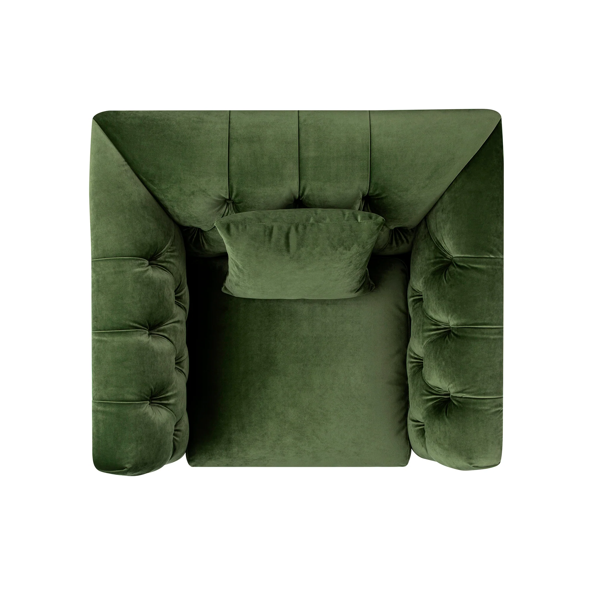 Ashby Chesterfield Armchair, Fern Green Velvet - Image 12