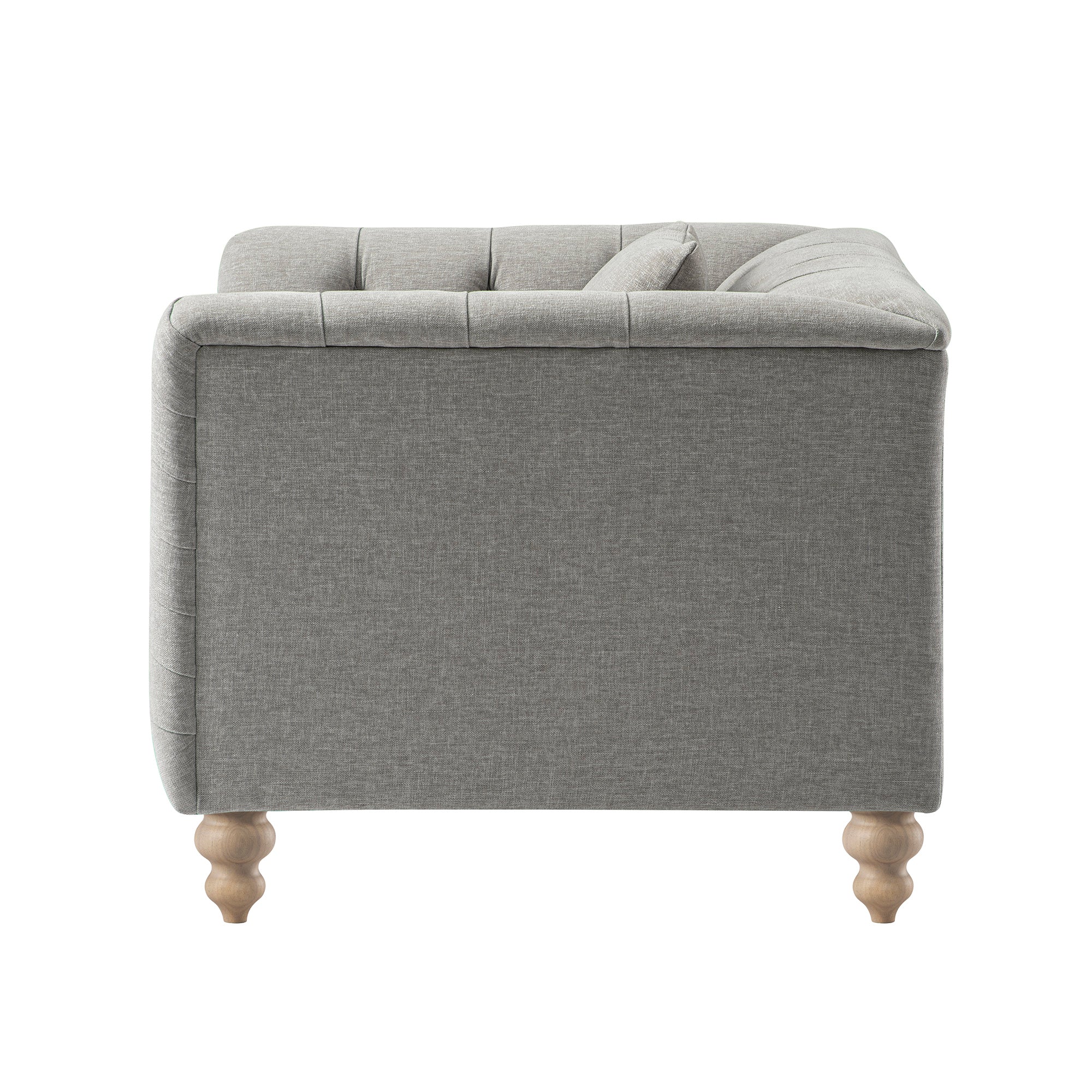 Ashby Chesterfield Armchair, Mist Grey Chenille - Image 13