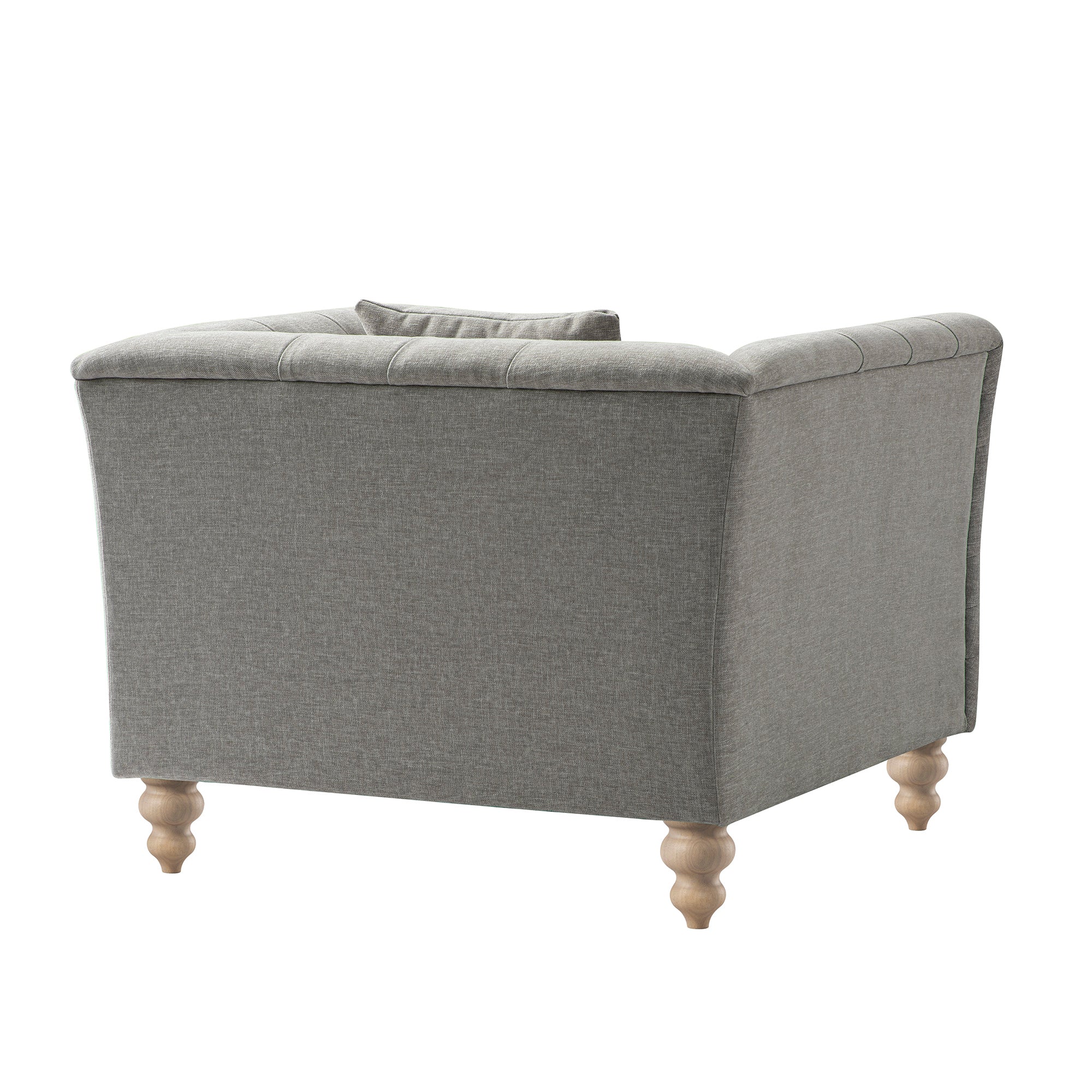 Ashby Chesterfield Armchair, Mist Grey Chenille - Image 14