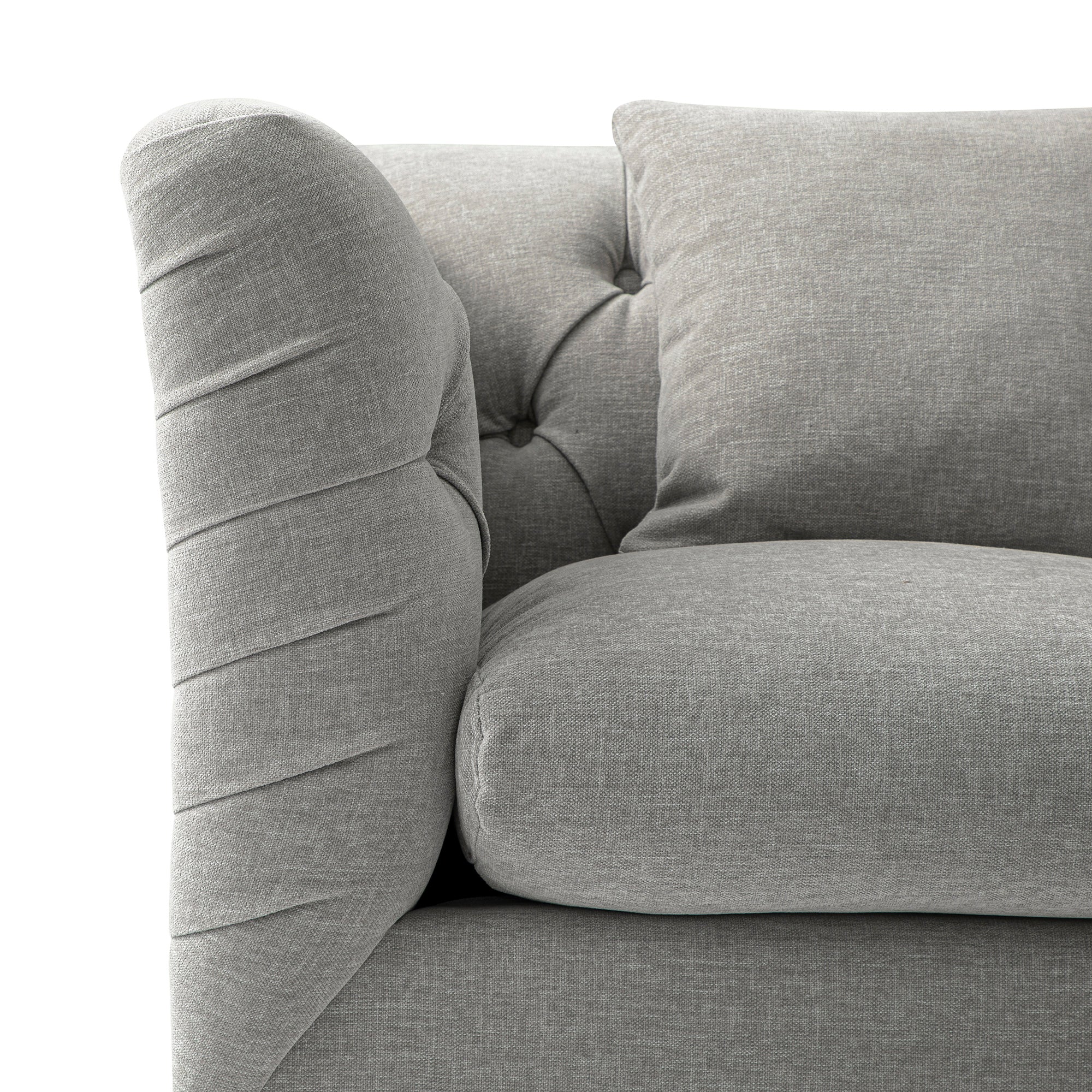 Ashby Chesterfield Armchair, Mist Grey Chenille - Image 16