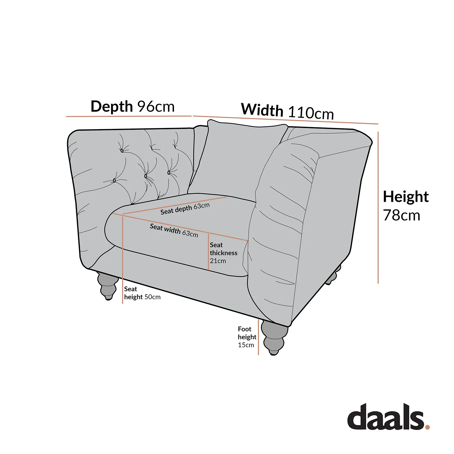 Ashby Chesterfield Armchair, Aegean Blue Velvet - Image 10