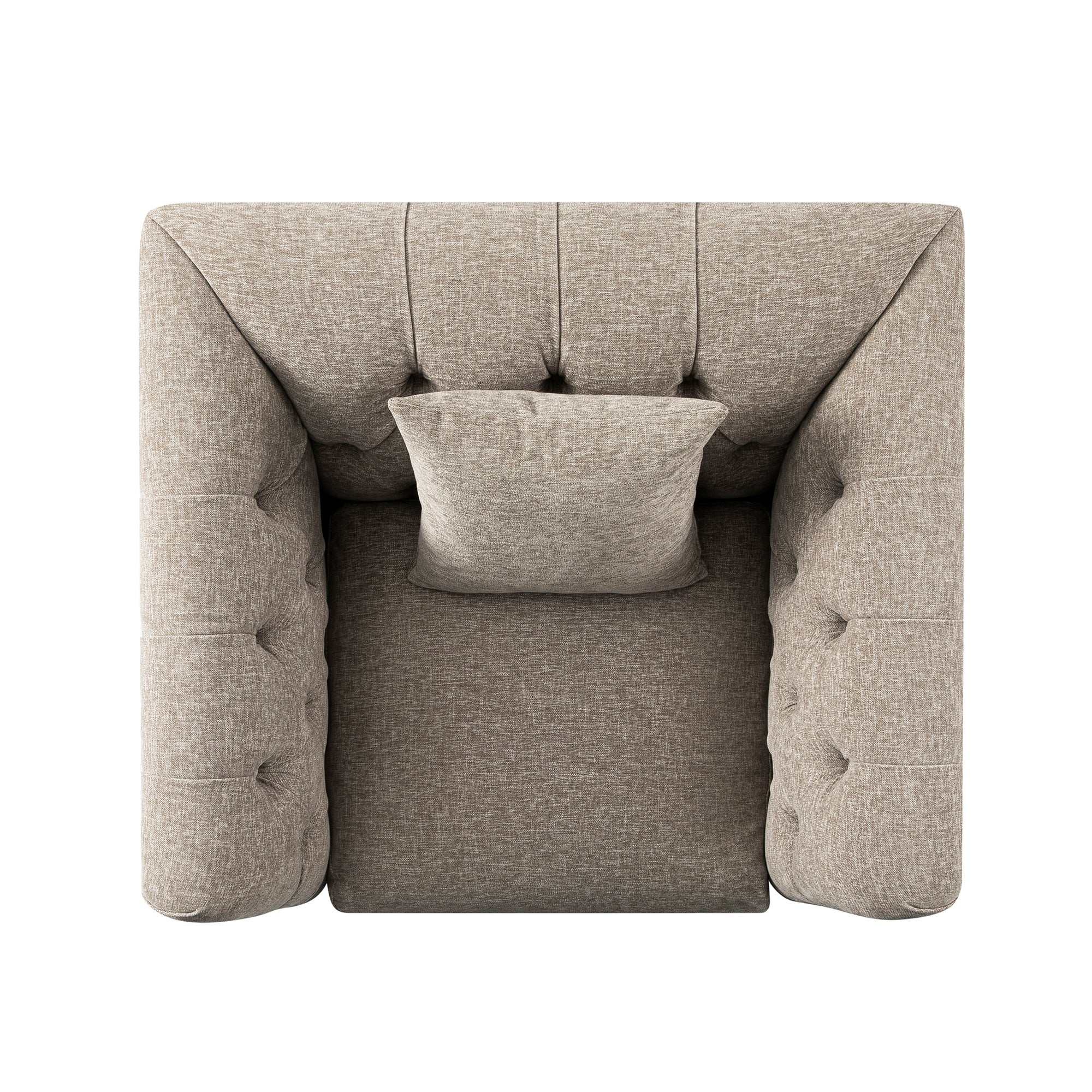 Ashby Chesterfield Armchair, Taupe Chenille - Image 13