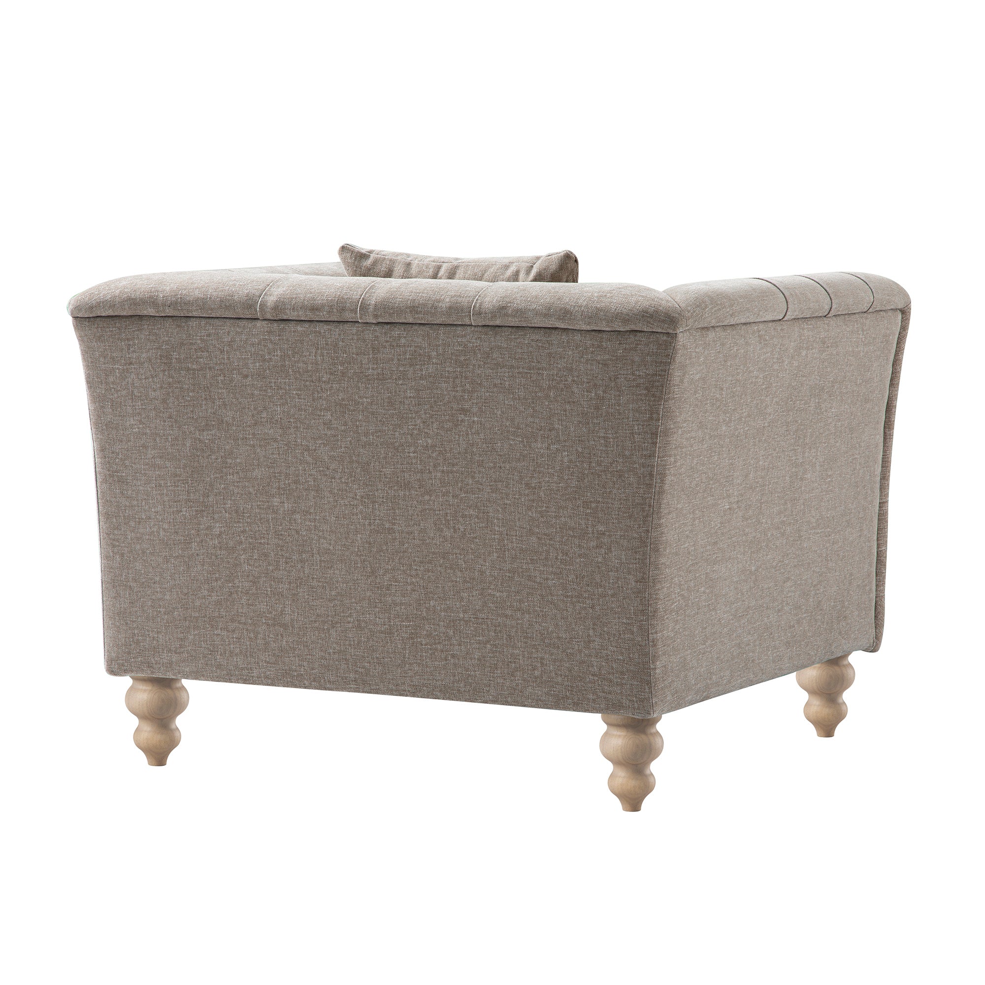 Ashby Chesterfield Armchair, Taupe Chenille - Image 15