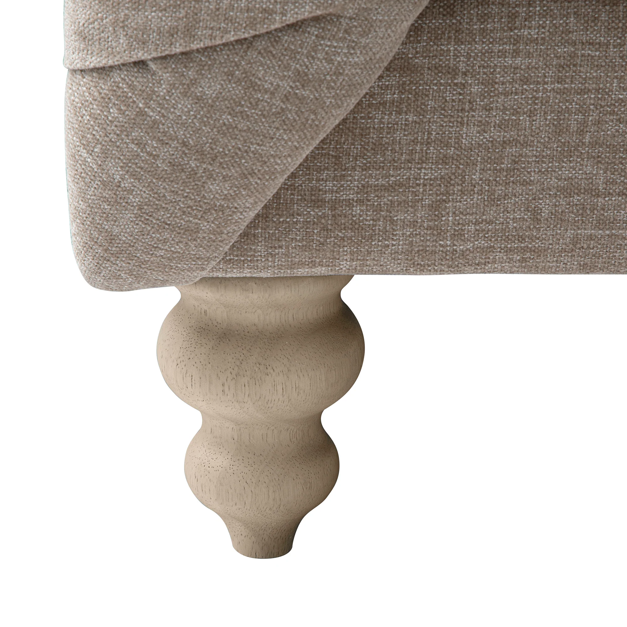 Ashby Chesterfield Armchair, Taupe Chenille - Image 17