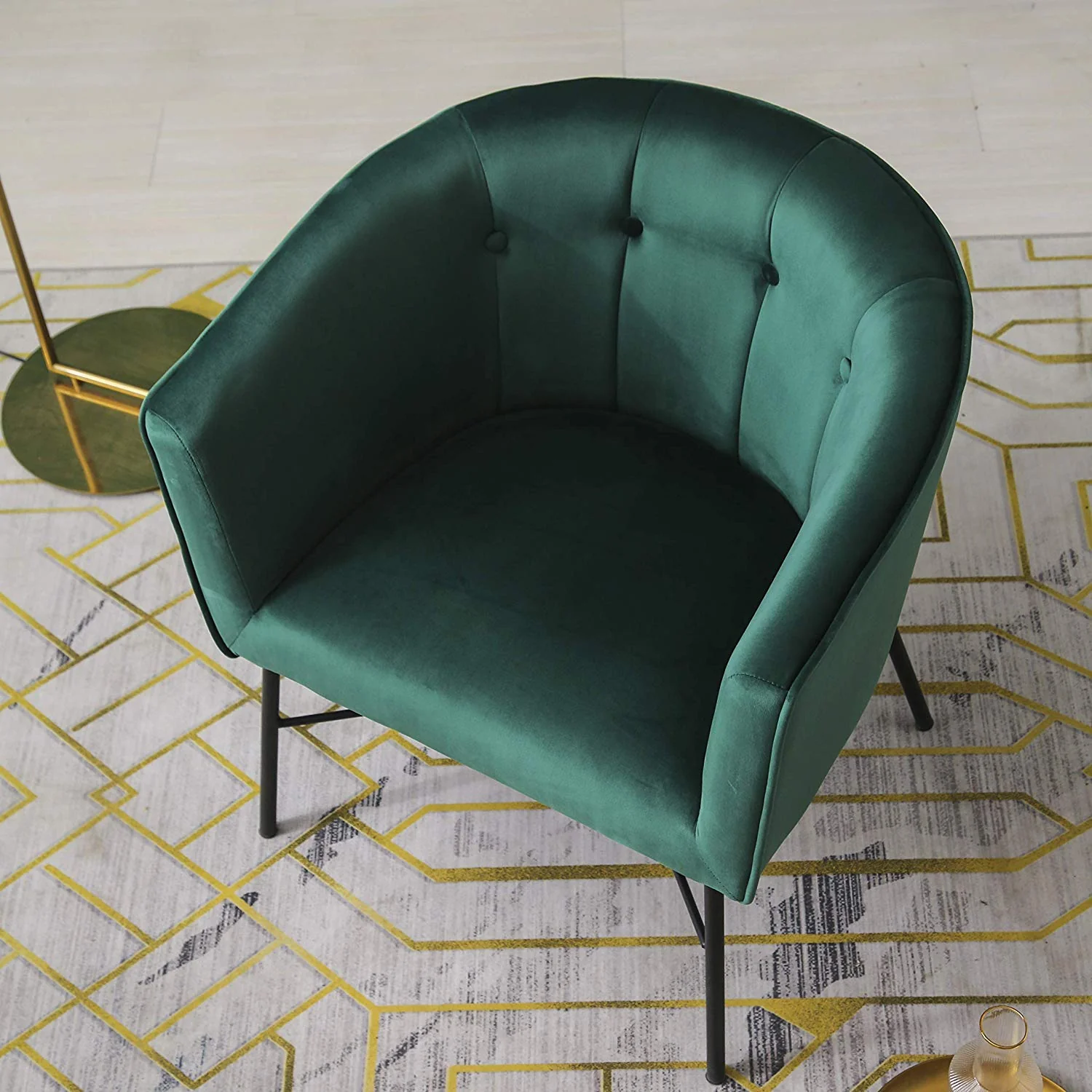 Aurelie Tub Chair in Emerald Green Velvet - Image 4