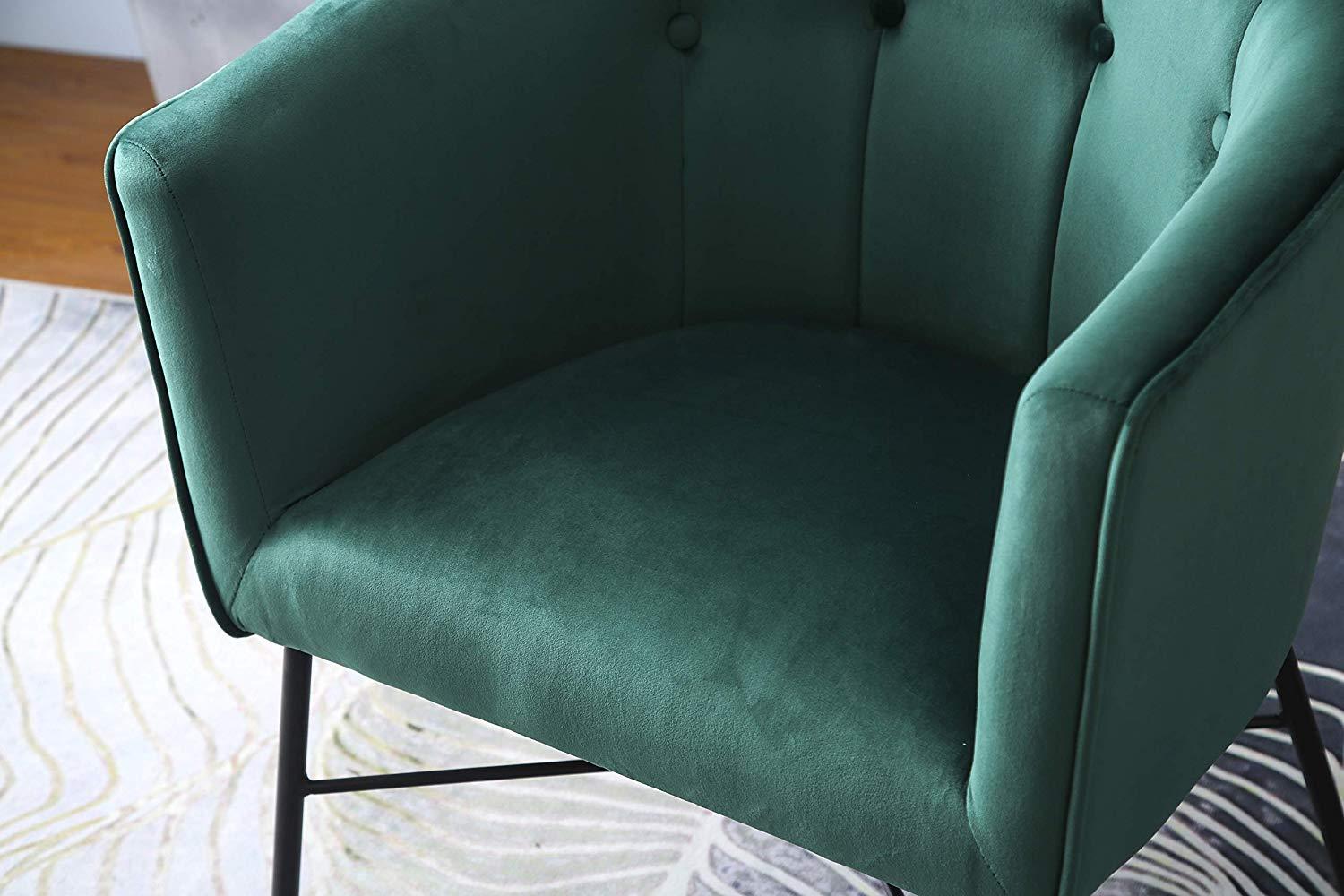 Aurelie Tub Chair in Emerald Green Velvet - Image 6