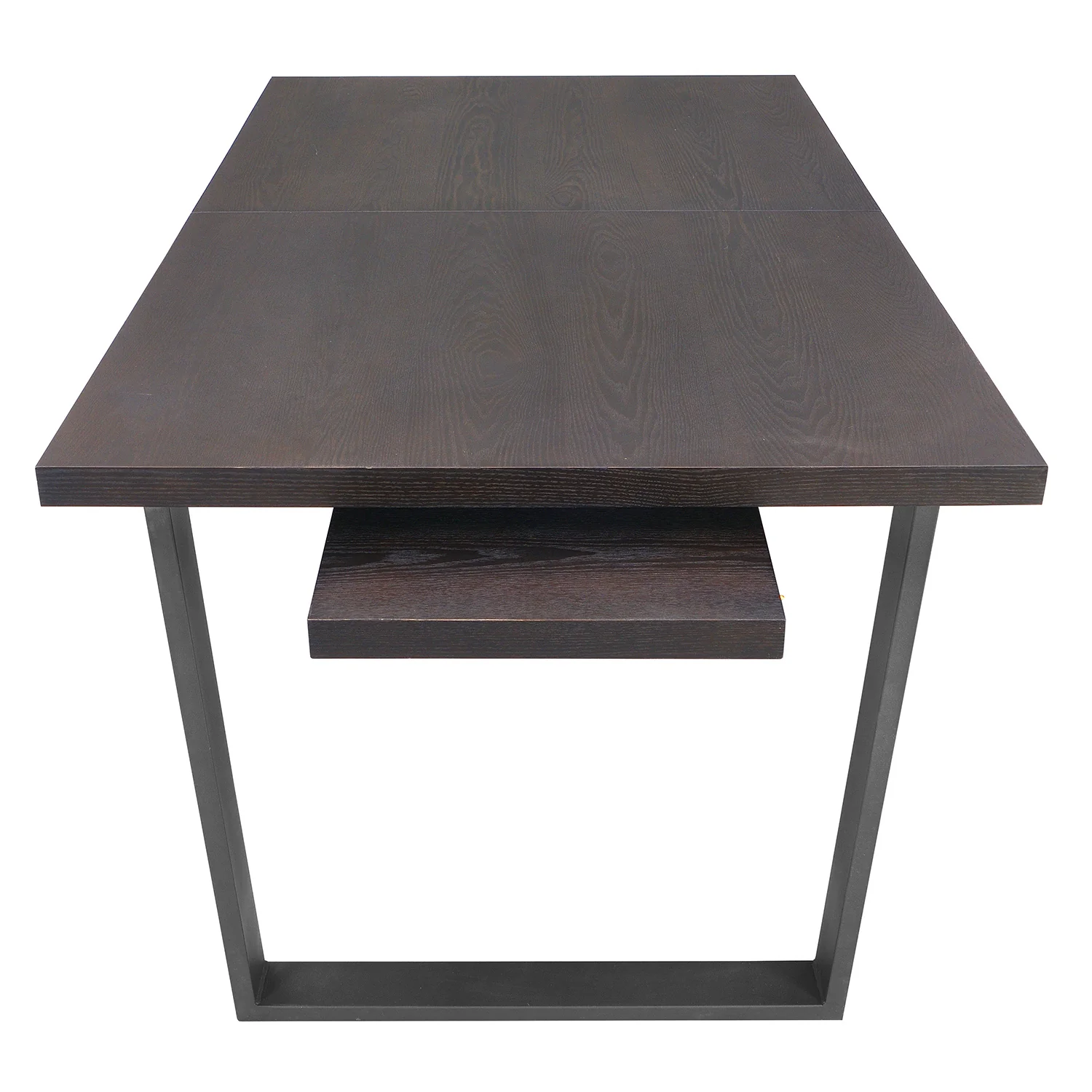 BERN 6-8 Seater Dark Oak Extending Dining Table with Metal Legs - Image 10