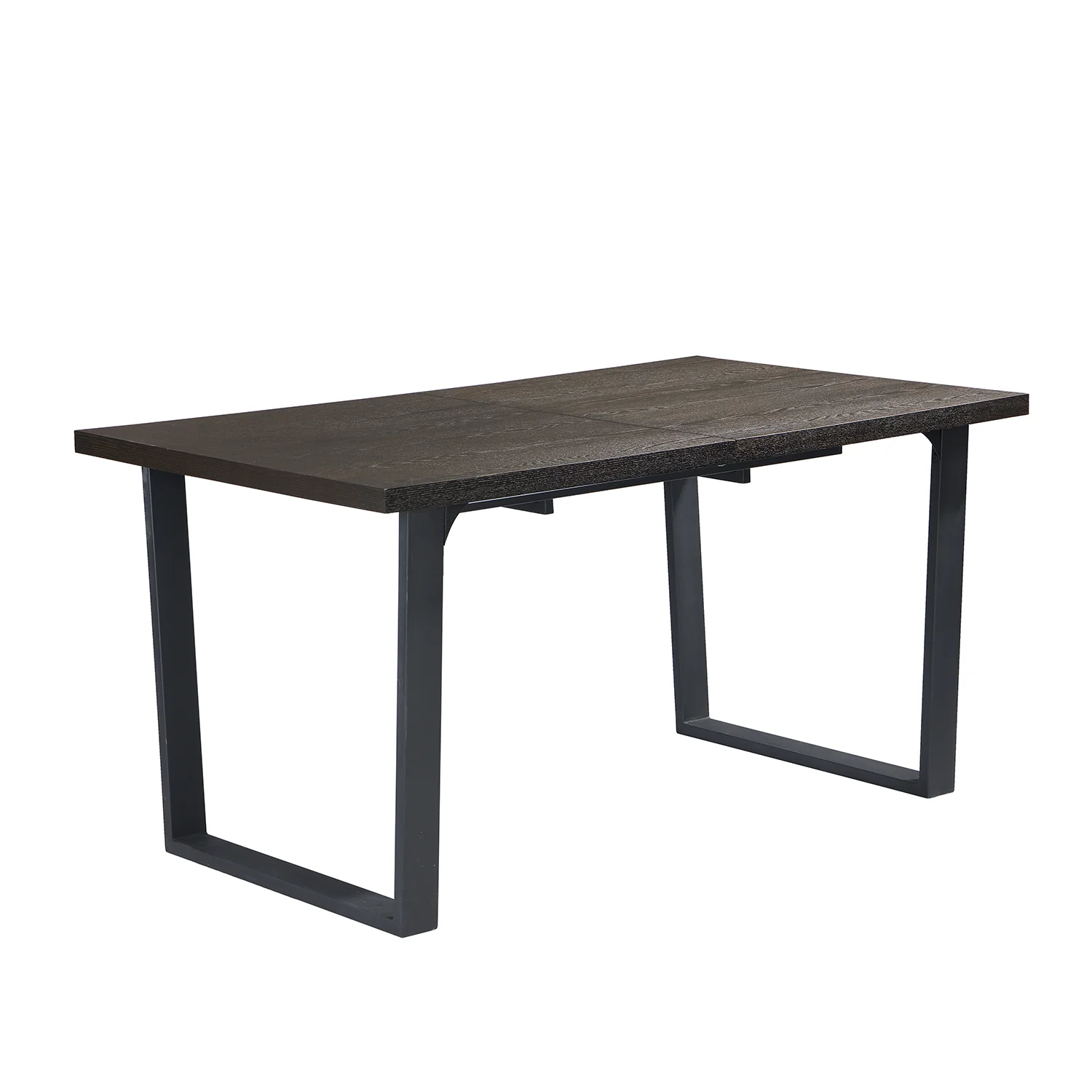 BERN 6-8 Seater Dark Oak Extending Dining Table with Metal Legs - Image 7