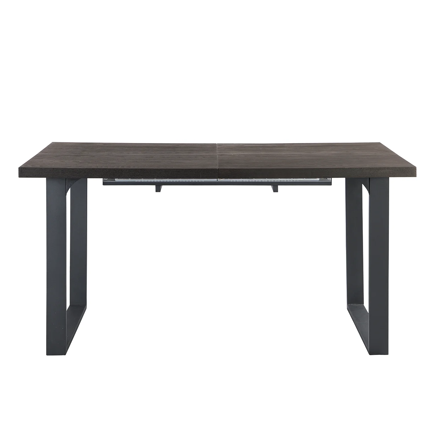 BERN 6-8 Seater Dark Oak Extending Dining Table with Metal Legs - Image 9