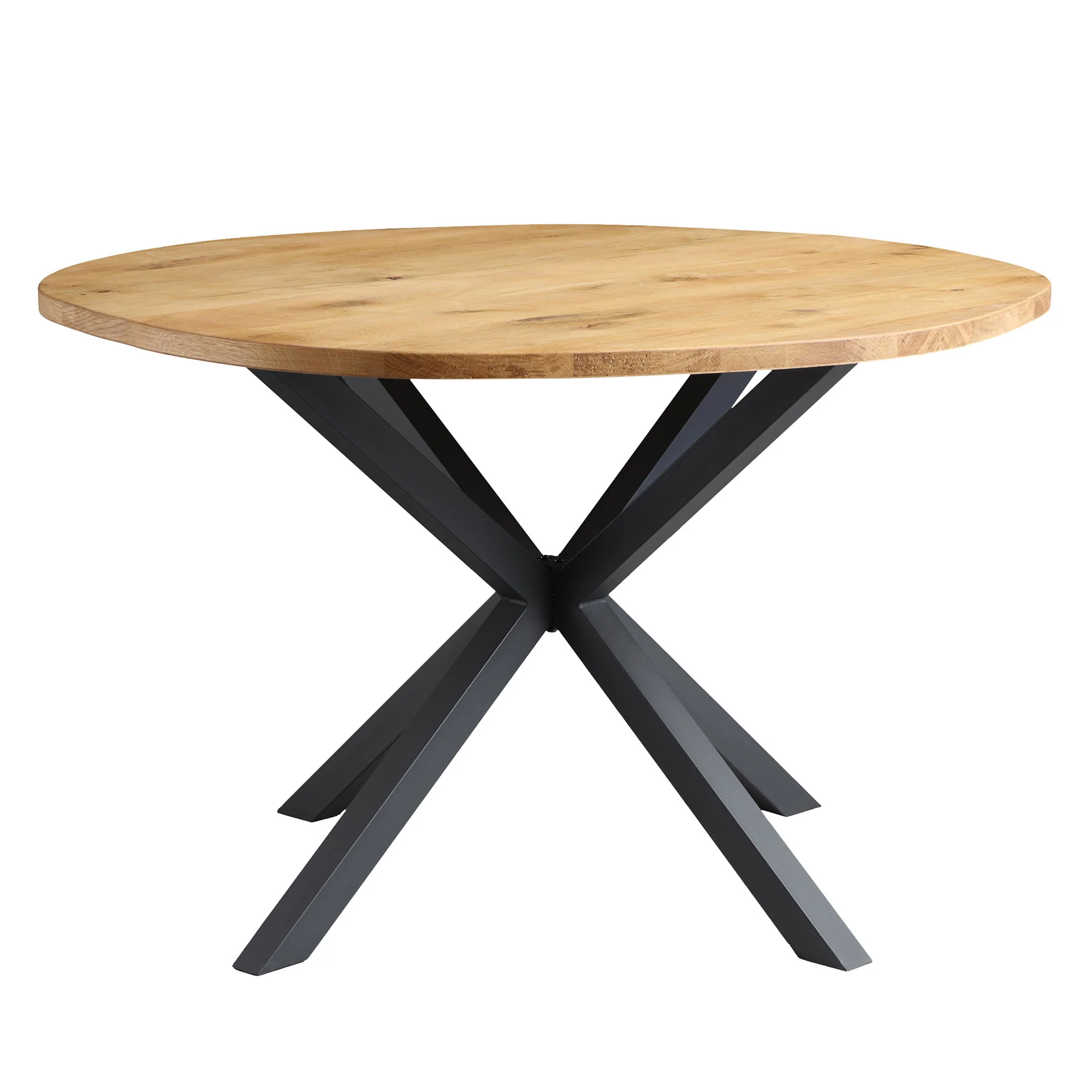 BERN Natural Curved Edge Solid Oak Dining Table - Image 6