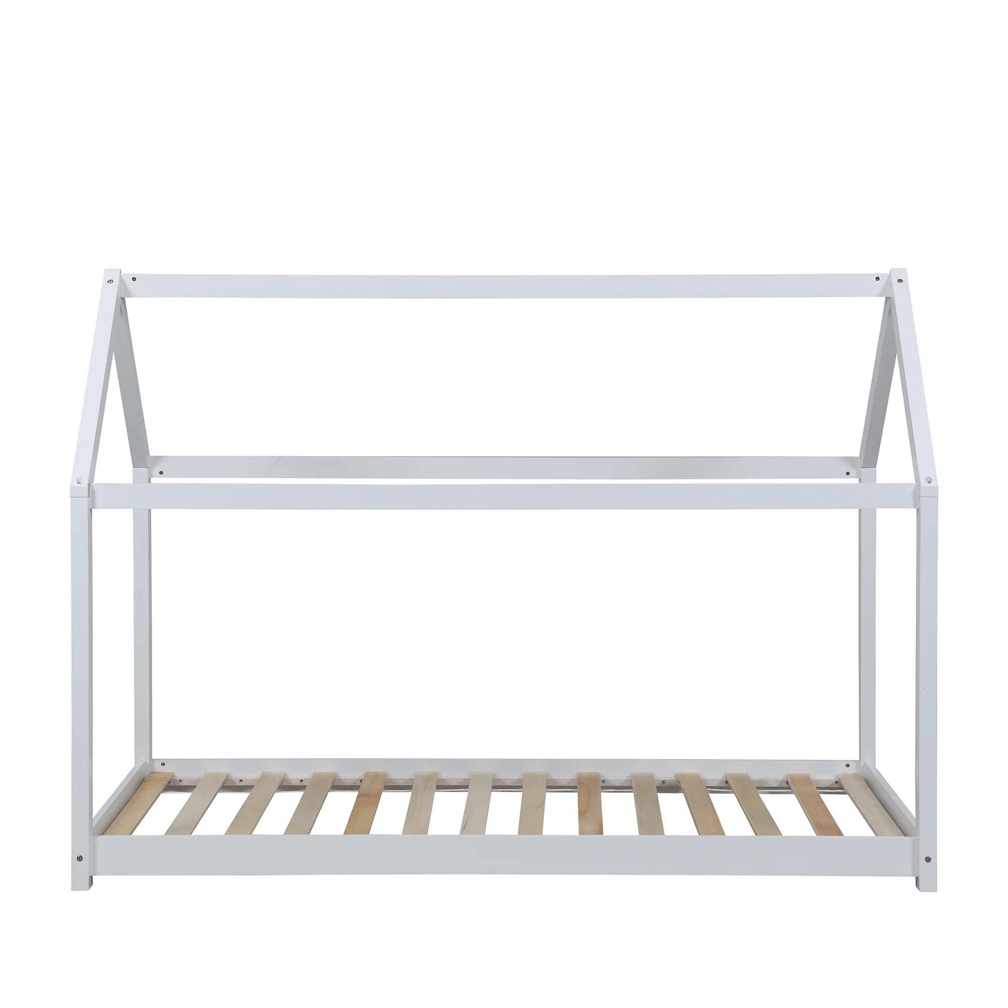 Bethwin Solid Wood Kid's House Bed in White - Image 4