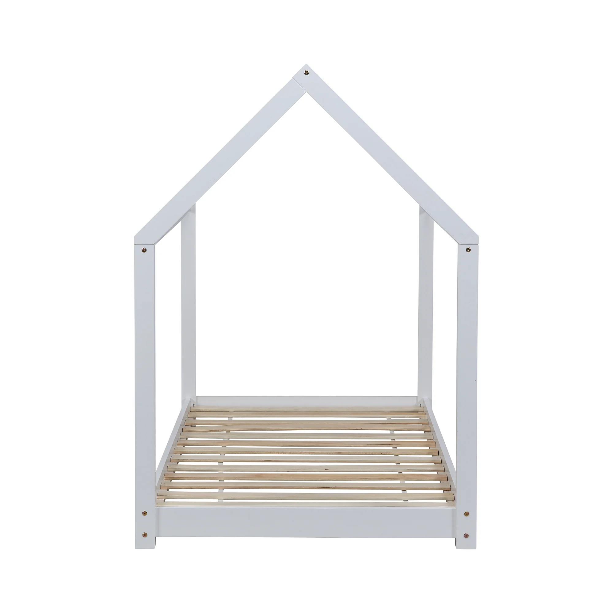 Bethwin Solid Wood Kid's House Bed in White - Image 6