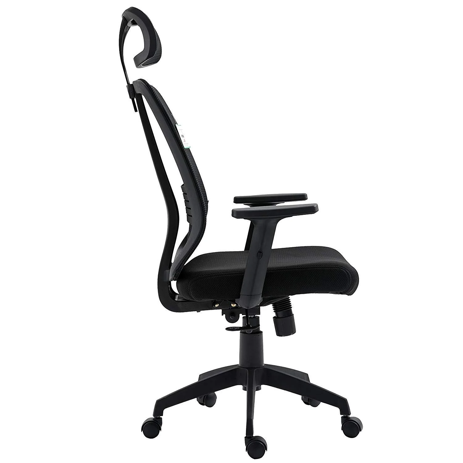 Black Mesh High Back Executive Office Chair Swivel Desk Chair with Synchro-Tilt, Adjustable Armrest & Headrest - Image 4