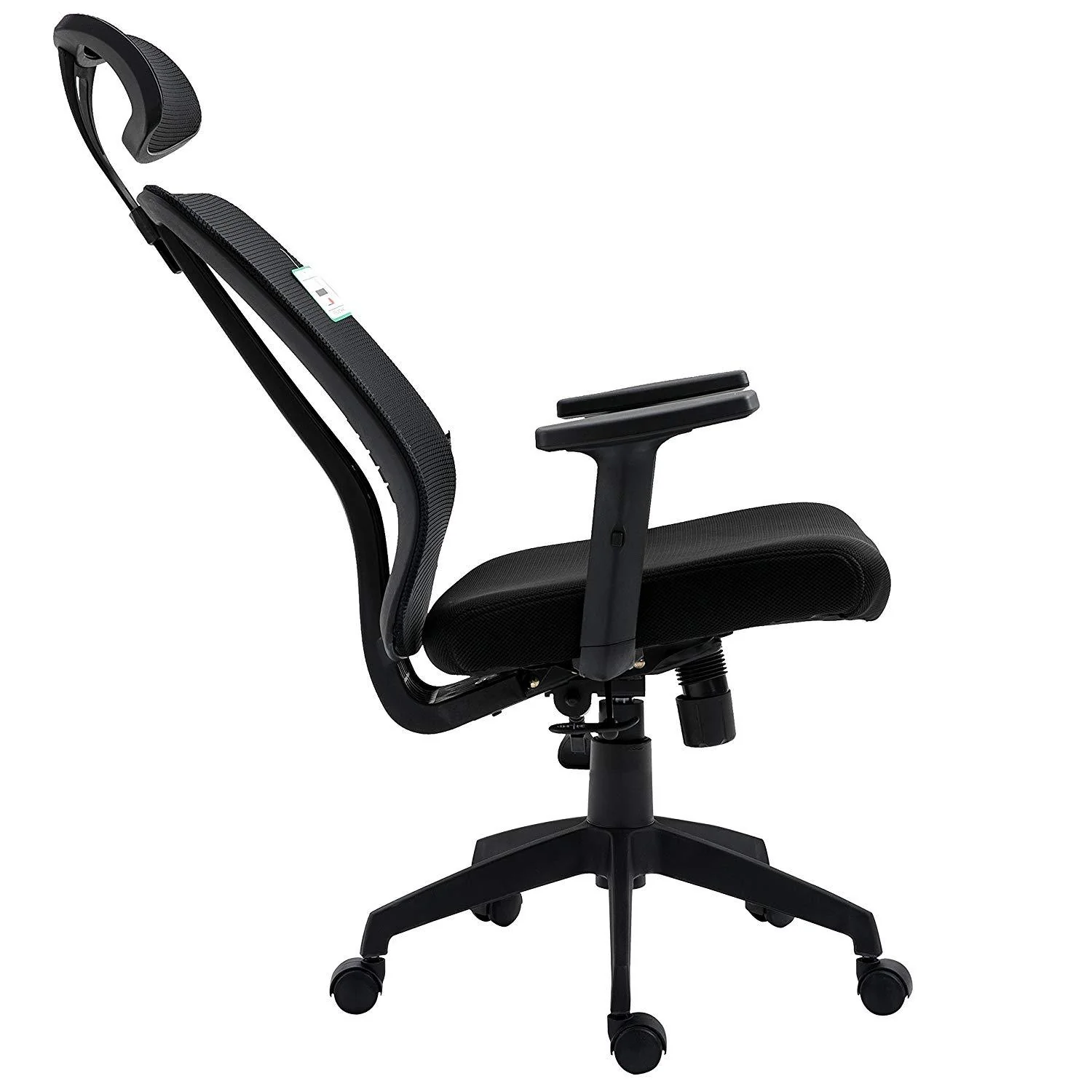 Black Mesh High Back Executive Office Chair Swivel Desk Chair with Synchro-Tilt, Adjustable Armrest & Headrest - Image 7