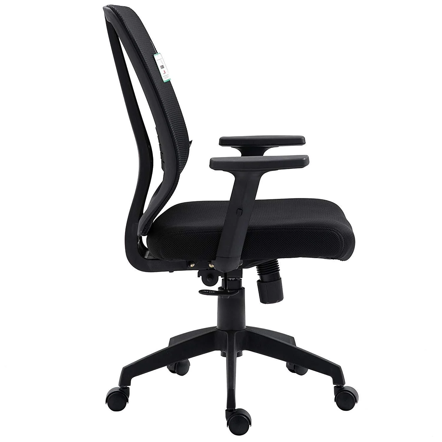 Black Mesh Medium Back Executive Office Chair Swivel Desk Chair with Synchro-Tilt, Adjustable Armrests - Image 4