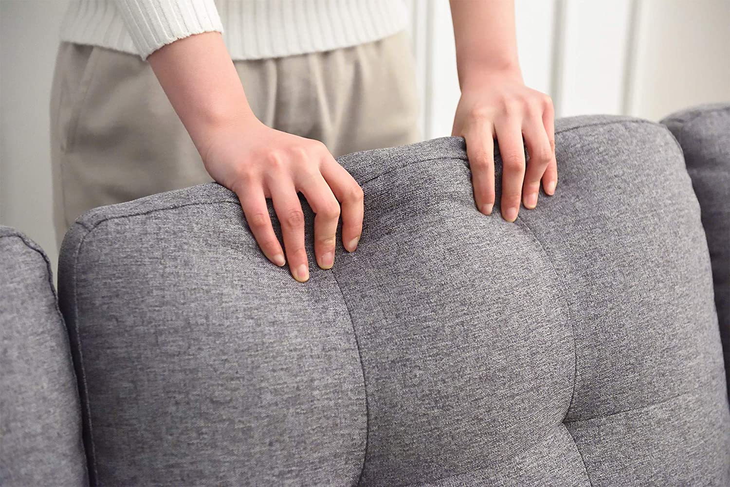 Brunswick Large 4-Seater Storage Chaise Sofa in Dark Grey - Image 7