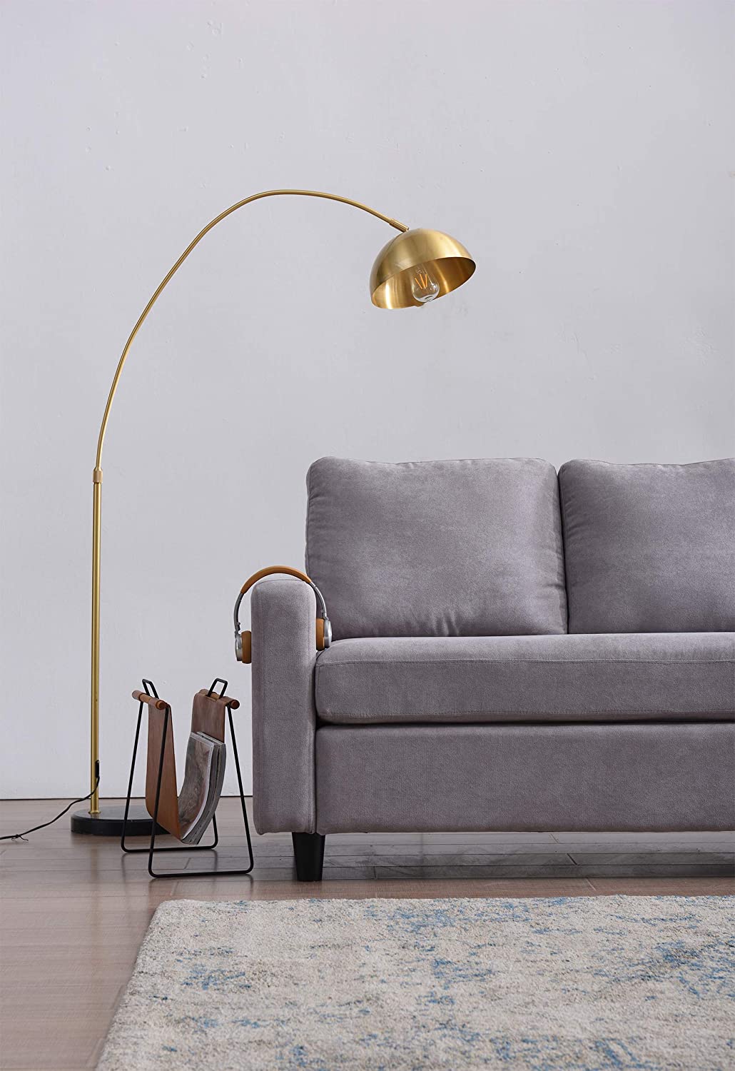 Campbell 3 Seater Sofa with Reversible Chaise in Light Grey - Image 5