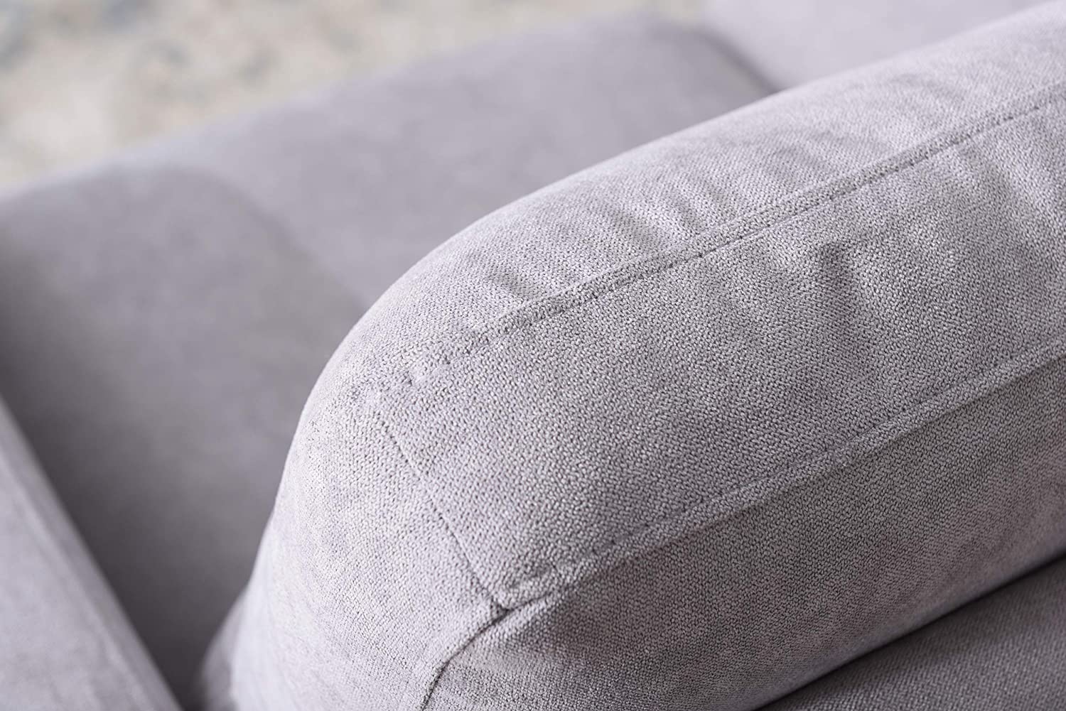 Campbell 3 Seater Sofa with Reversible Chaise in Light Grey - Image 8