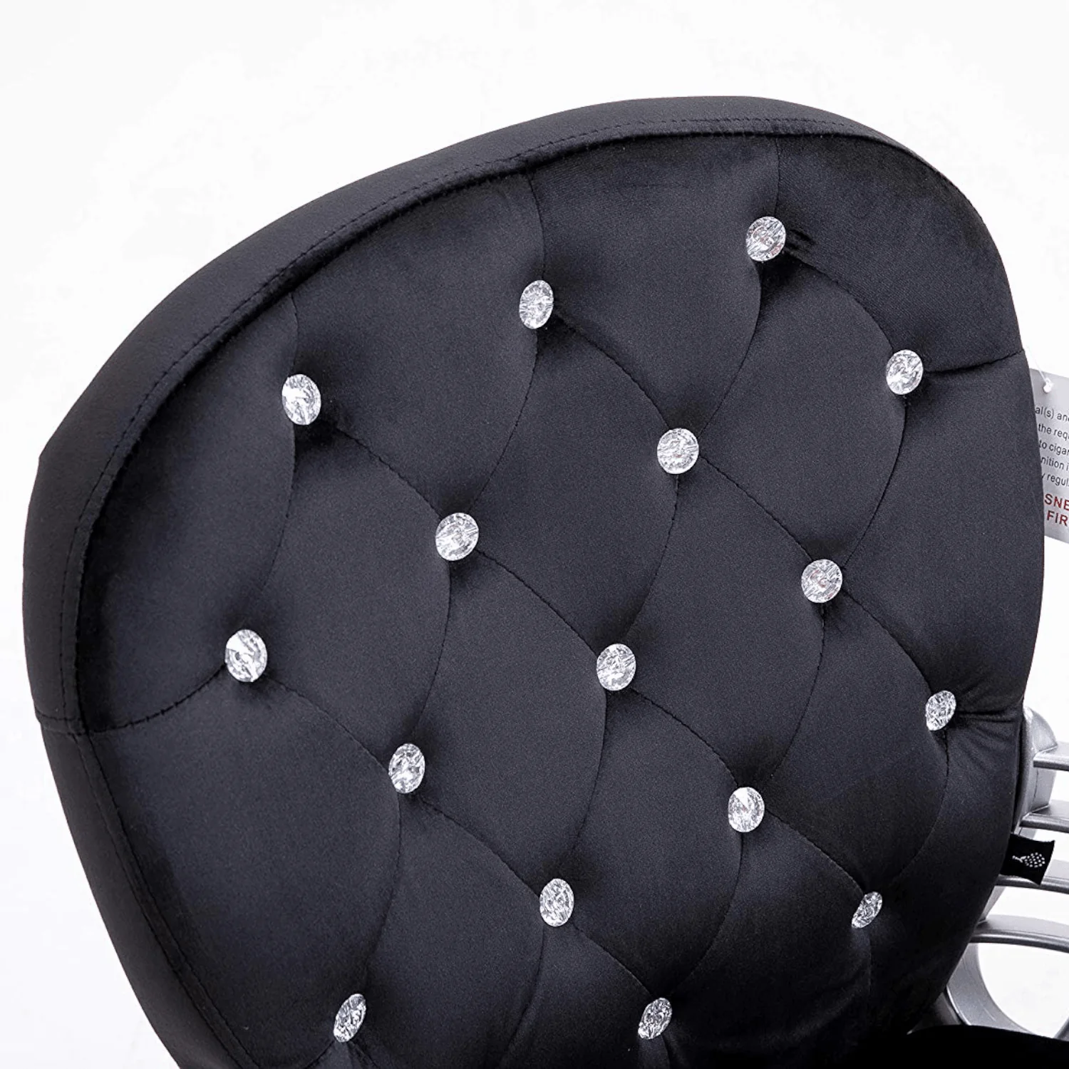 Black Velvet Chesterfield Swivel Chair - Image 7