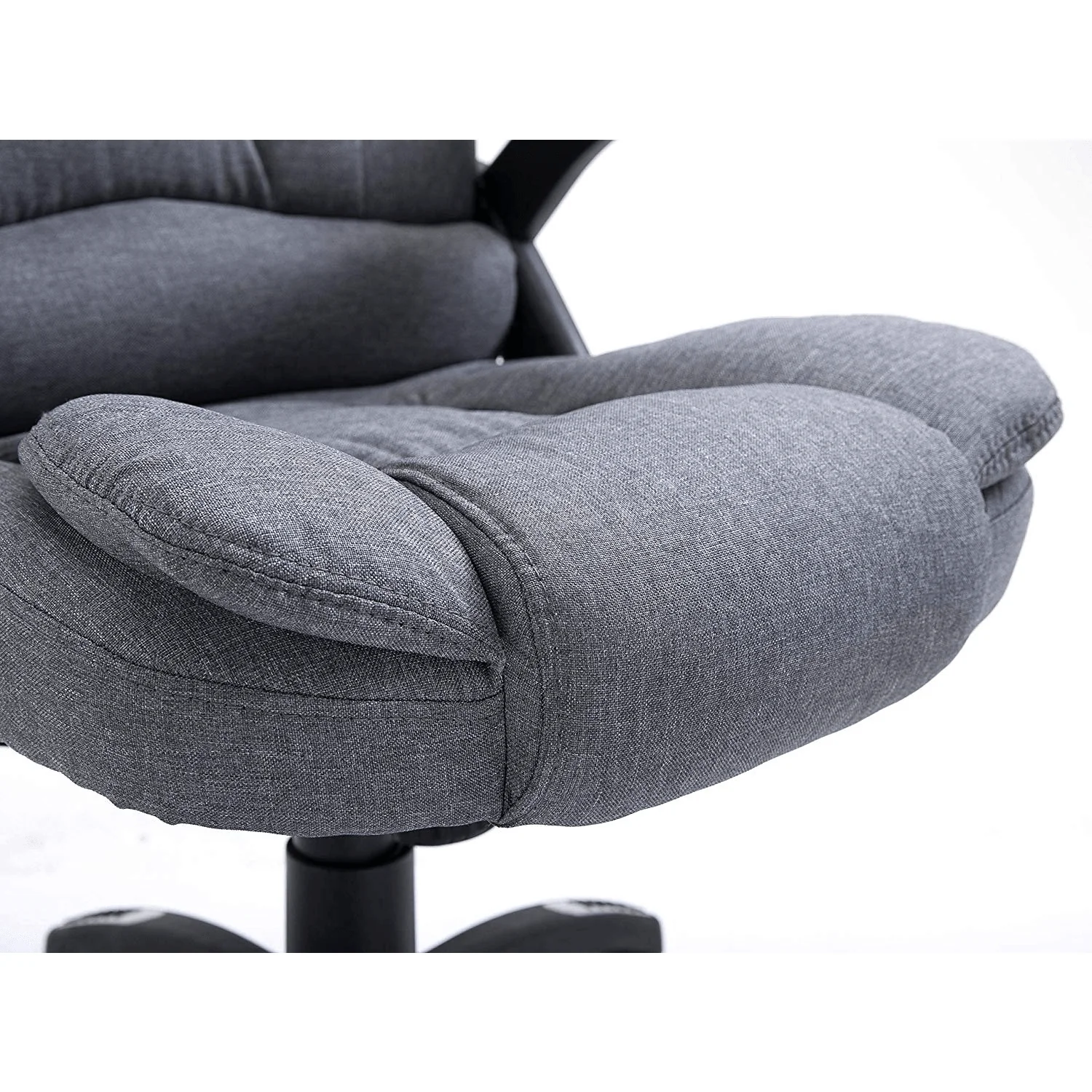 Executive Recline Padded Swivel Office Chair with Vibrating Massage Function, MM17 Grey Fabric - Image 10