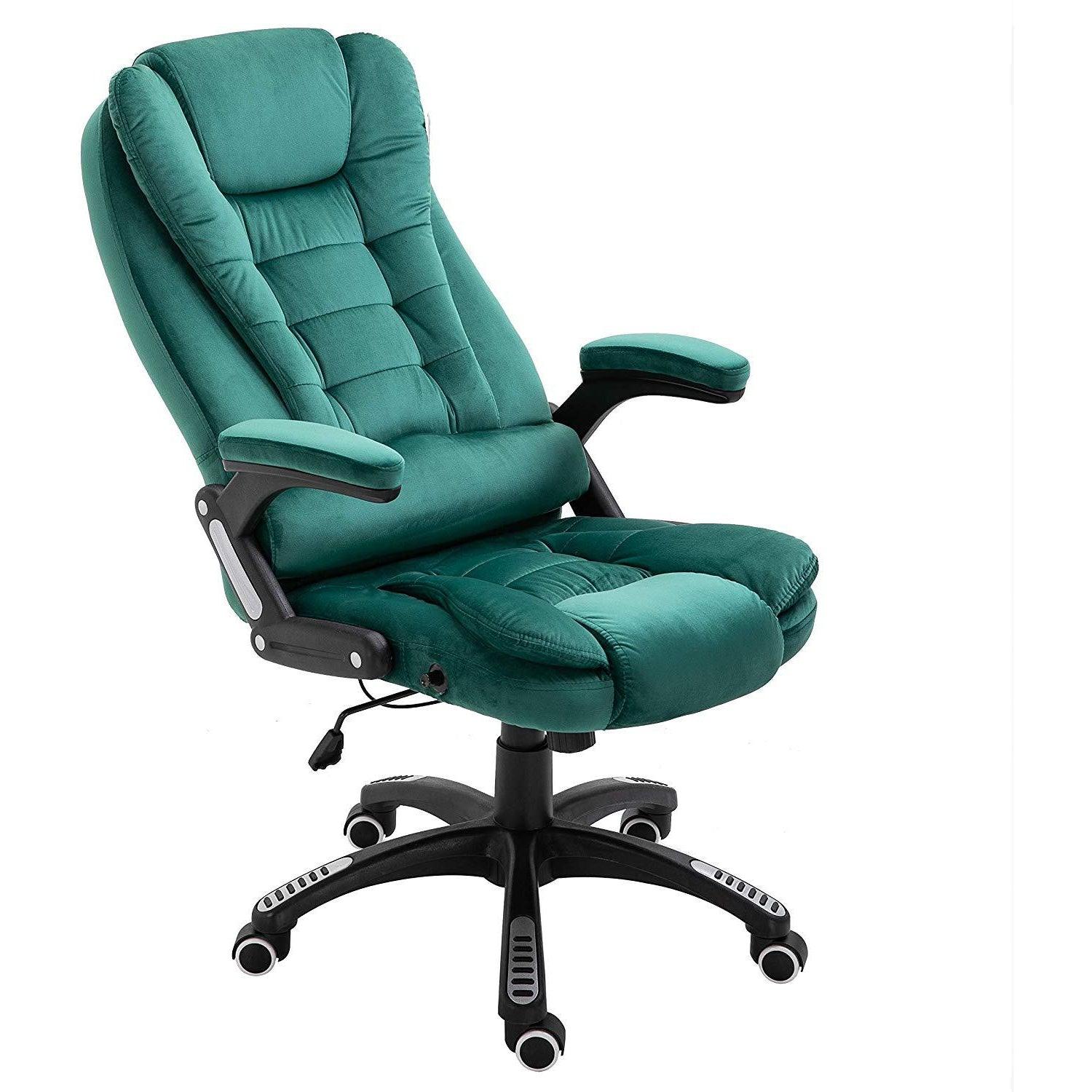 Executive Recline Extra Padded Office Chair Standard, MO17 Green Velvet - Image 4