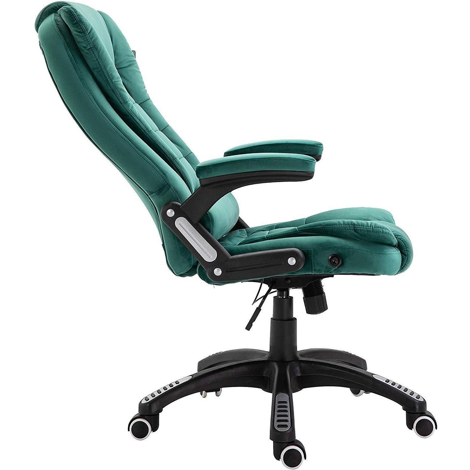 Executive Recline Extra Padded Office Chair Standard, MO17 Green Velvet - Image 5