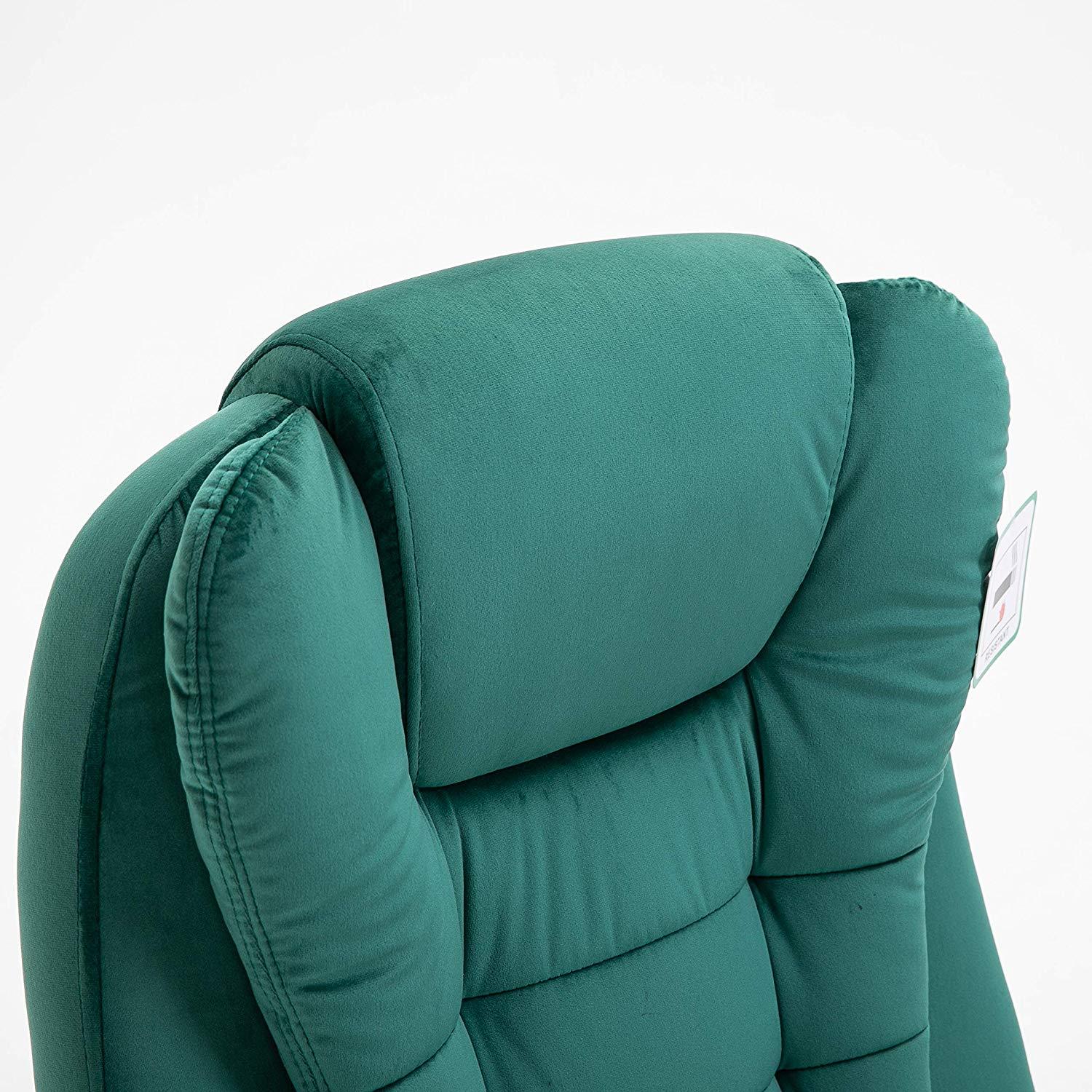 Executive Recline Extra Padded Office Chair Standard, MO17 Green Velvet - Image 8