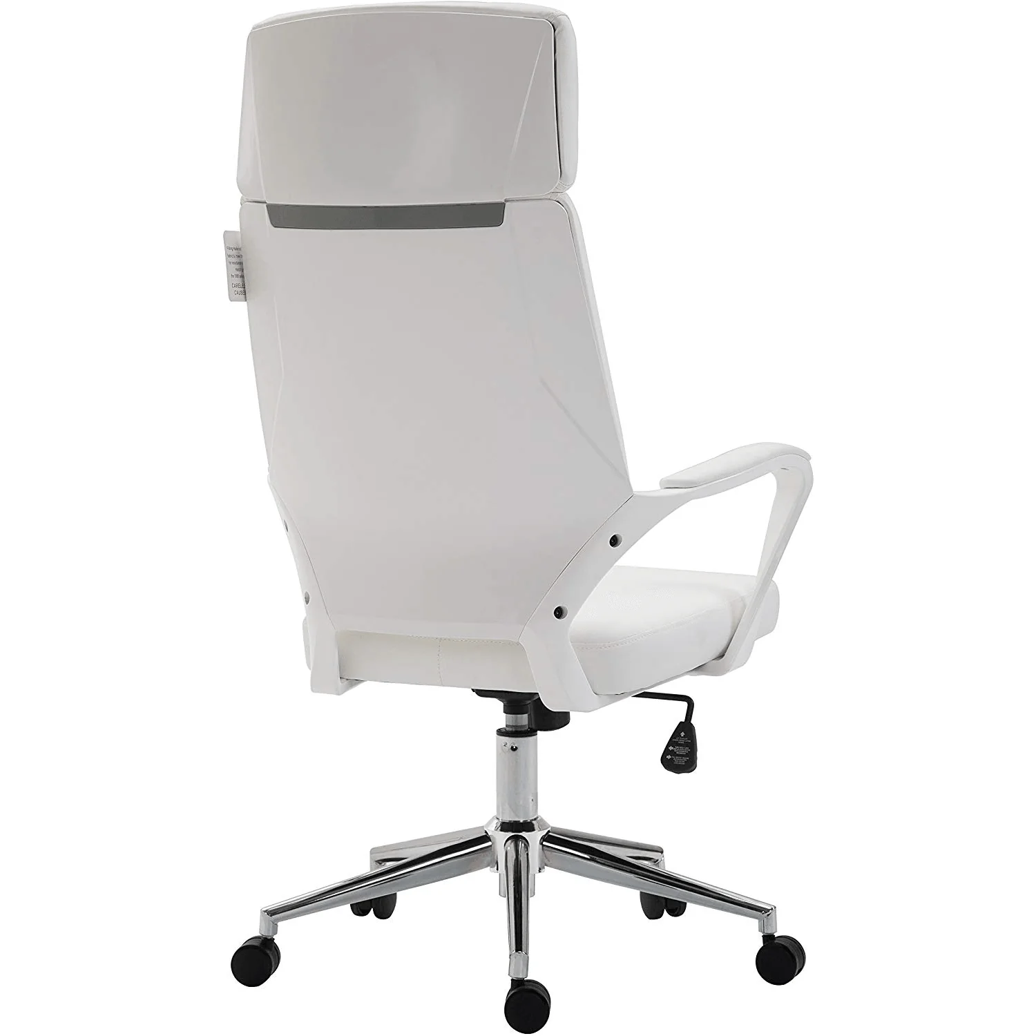 Cherry Tree Furniture High Back Modern Design PU Leather Swivel Office Chair Computer Desk Chair, MO68 White - Image 5