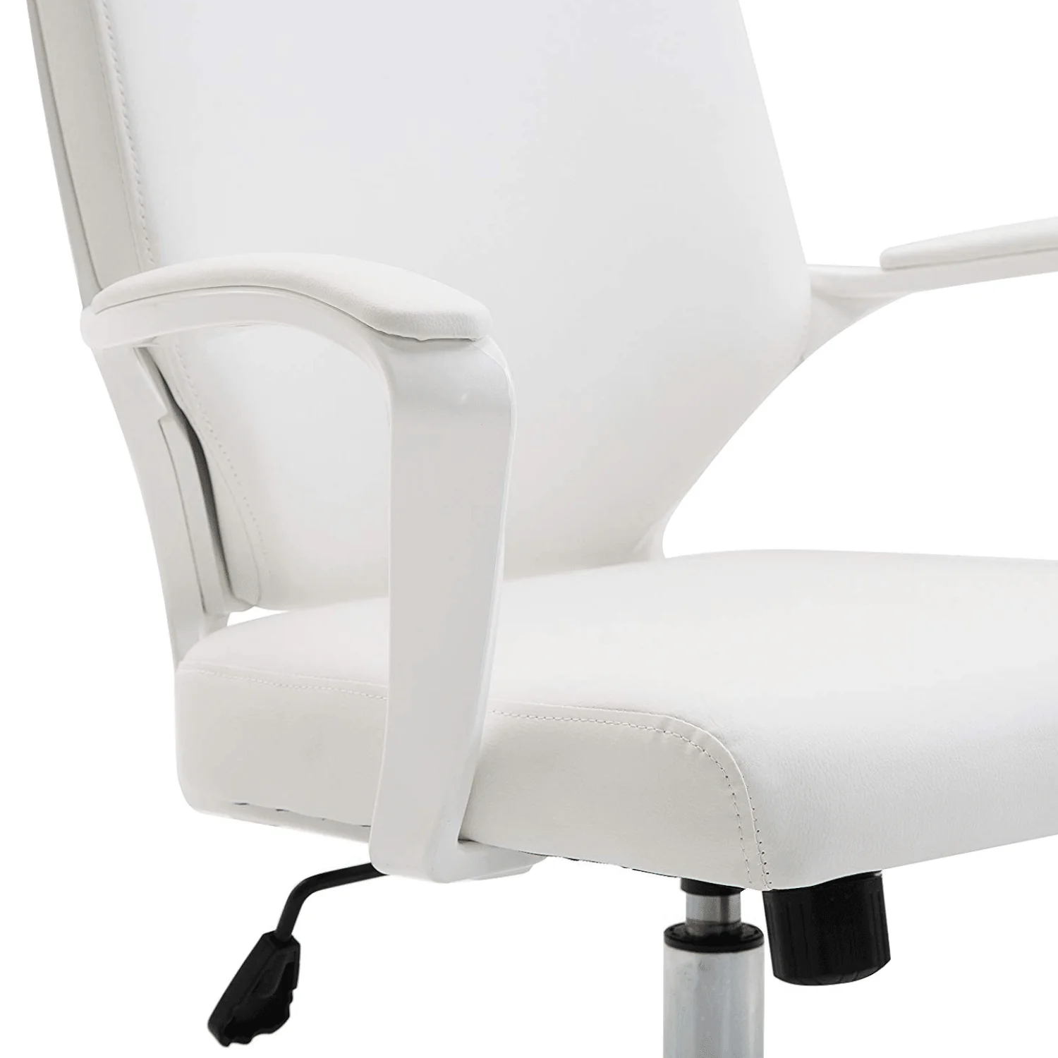 Cherry Tree Furniture High Back Modern Design PU Leather Swivel Office Chair Computer Desk Chair, MO68 White - Image 6
