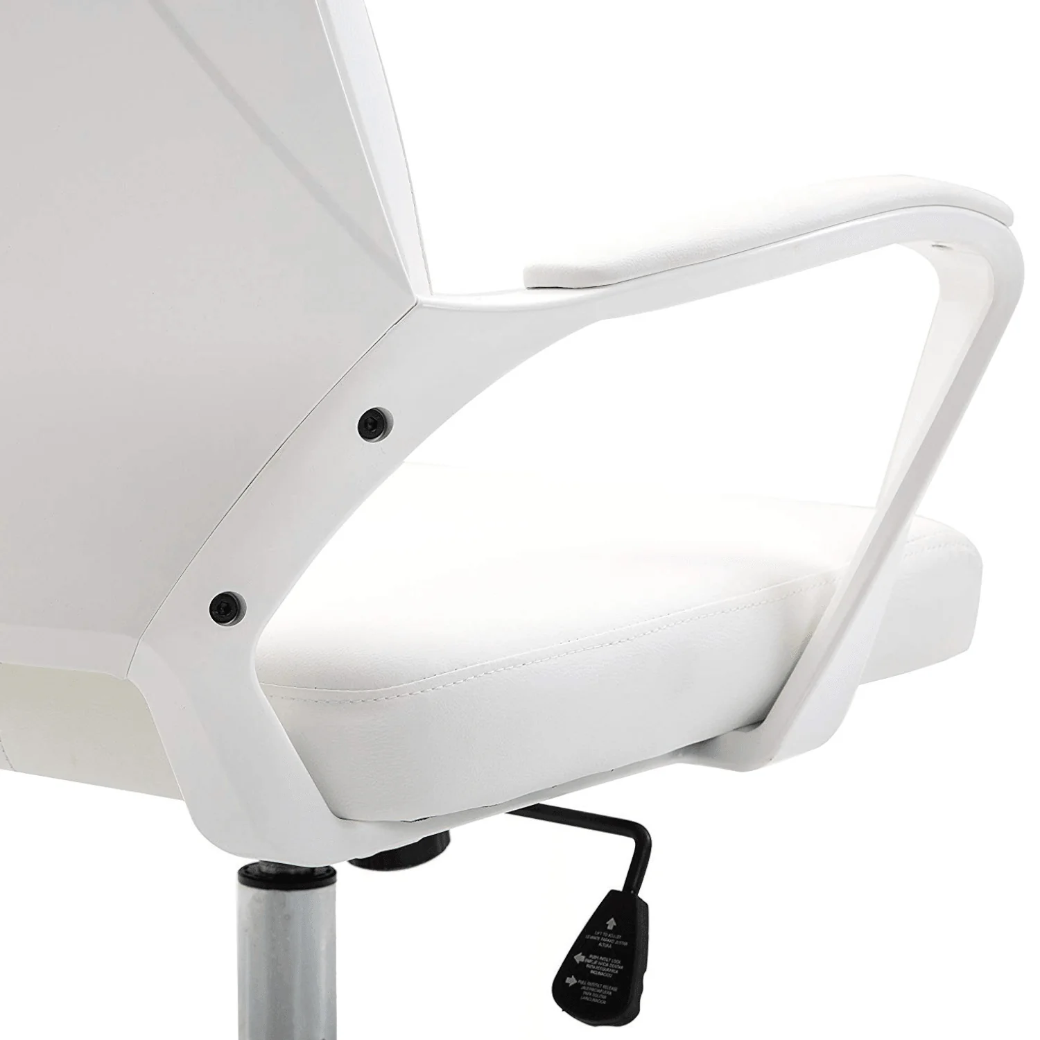 Cherry Tree Furniture High Back Modern Design PU Leather Swivel Office Chair Computer Desk Chair, MO68 White - Image 7