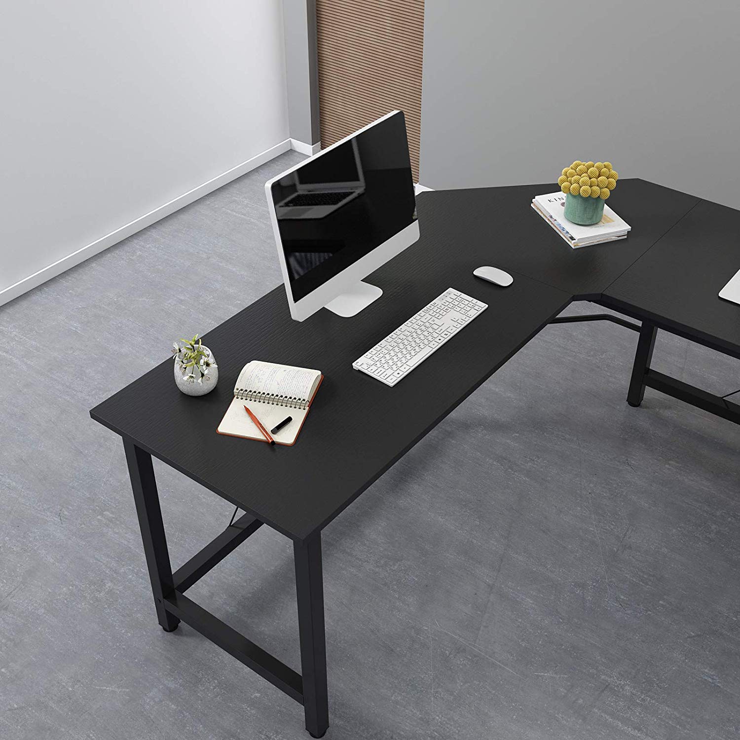 Munich L-Shaped Corner Desk in Black - Image 4