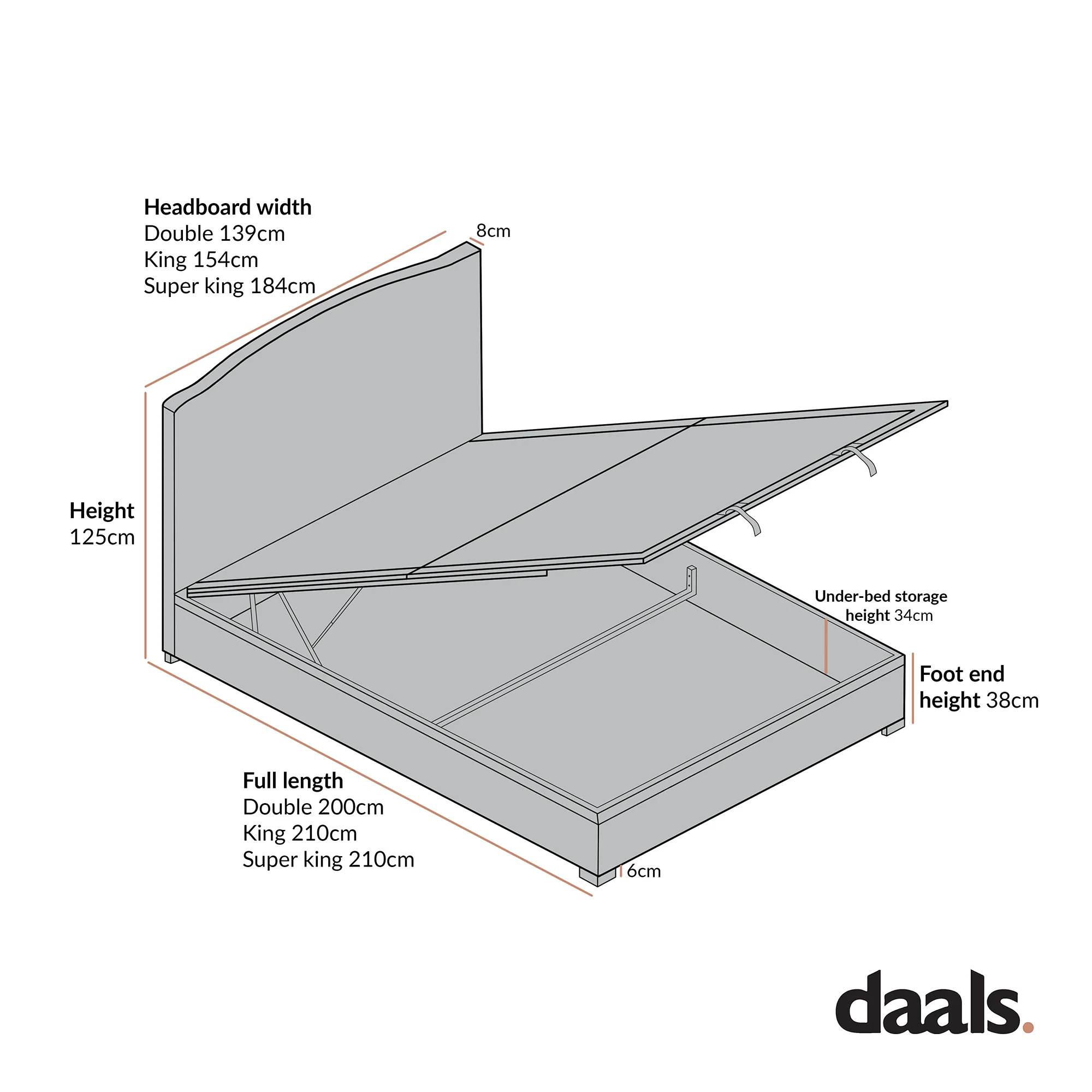 Chilworth Upholstered Ottoman Storage Bed, Green Stripe Linen Blend - Image 10