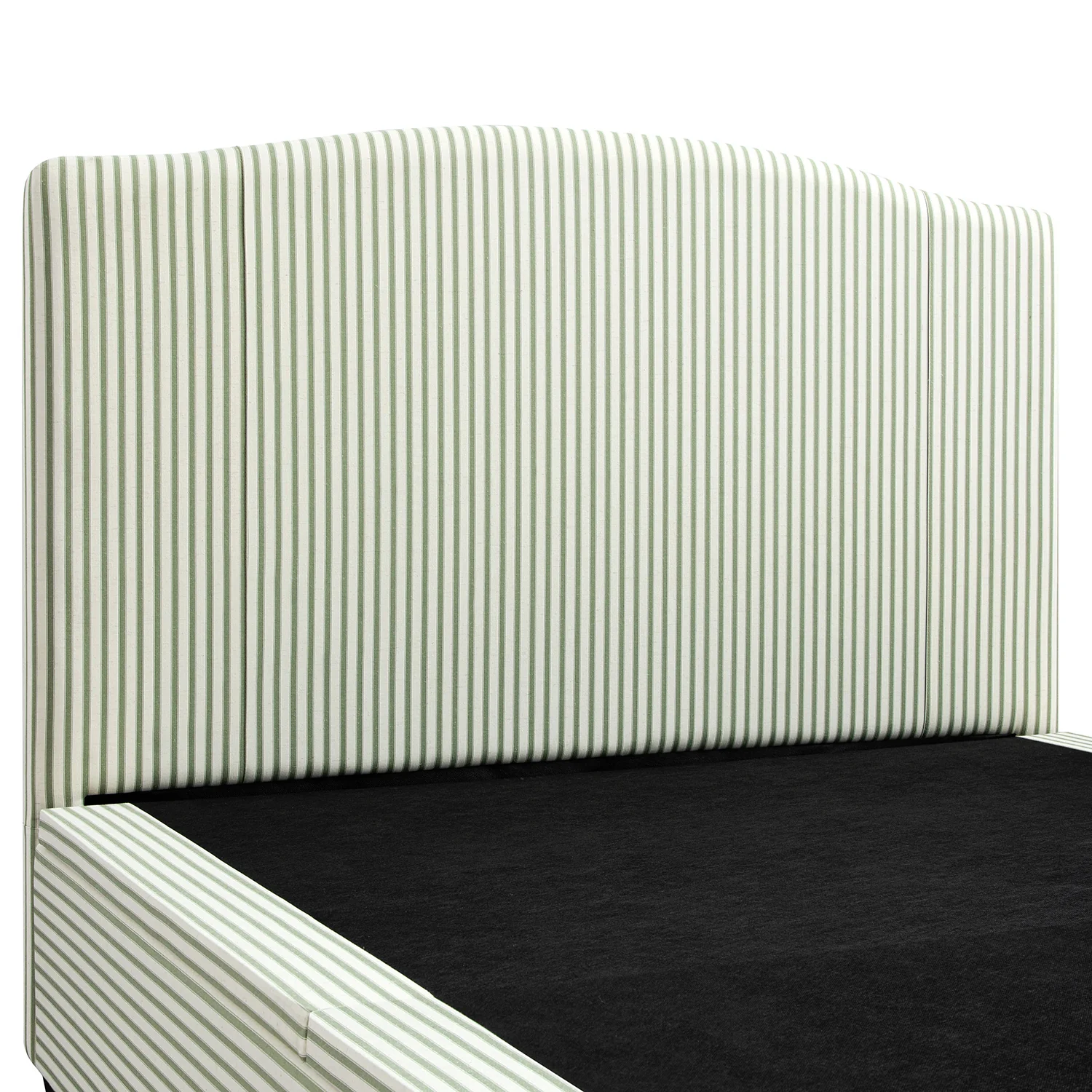 Chilworth Upholstered Ottoman Storage Bed, Green Stripe Linen Blend - Image 14