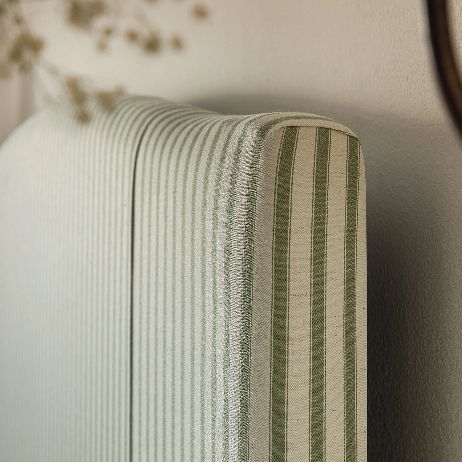 Chilworth Upholstered Ottoman Storage Bed, Green Stripe Linen Blend - Image 6