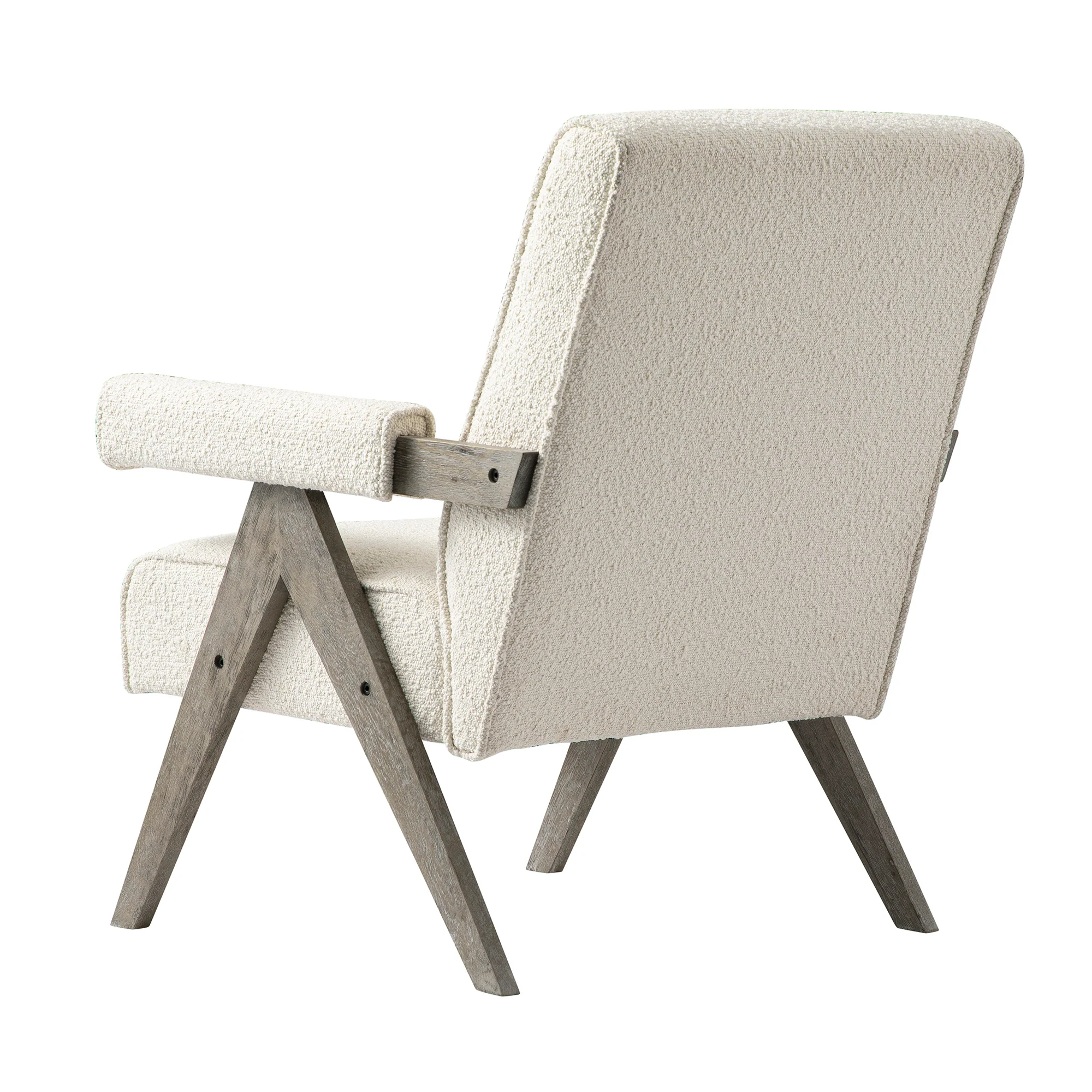 Chinnor Beige Boucle Weathered Oak Frame Accent Chair - Image 12
