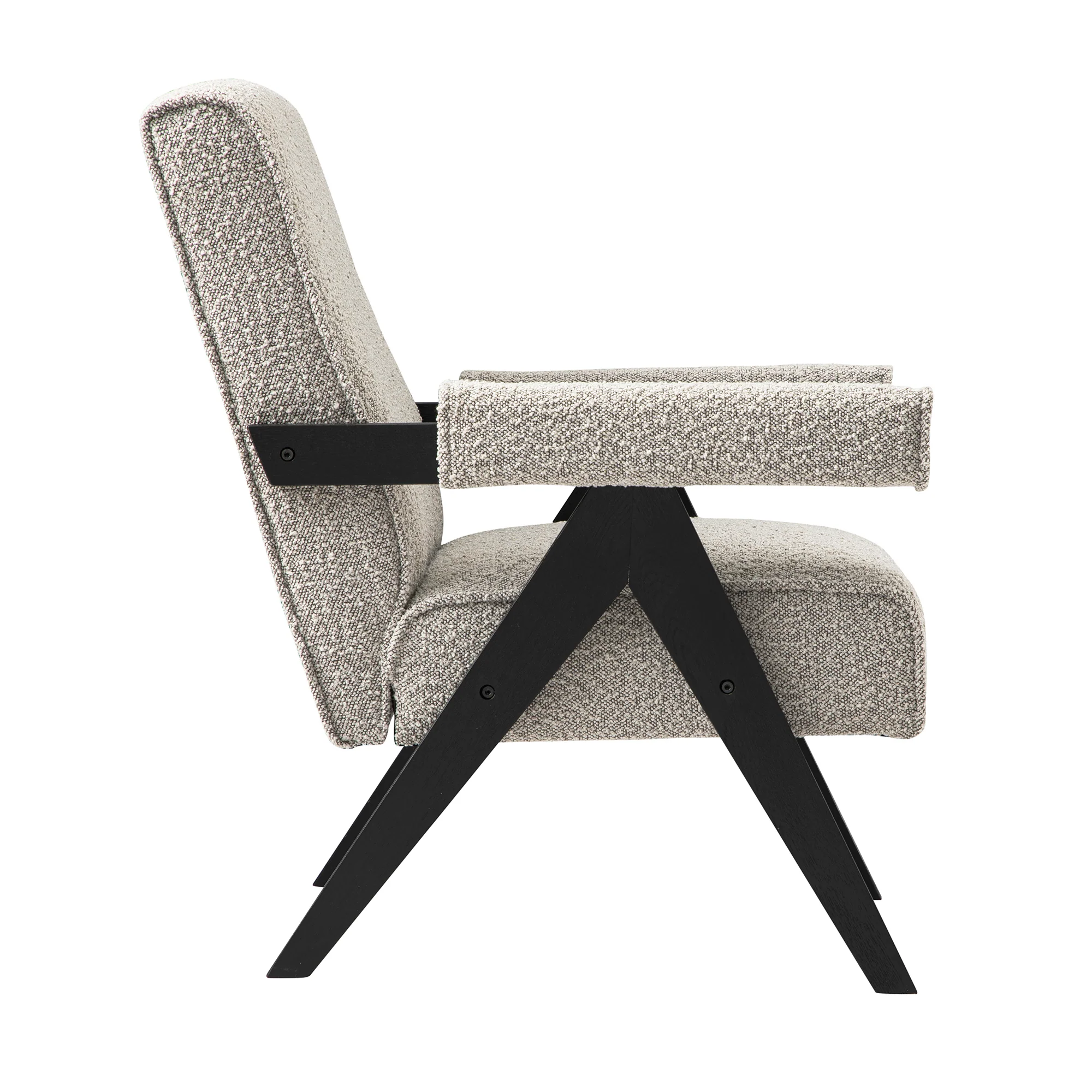 Chinnor Taupe Boucle Black Oak Frame Accent Chair - Image 11