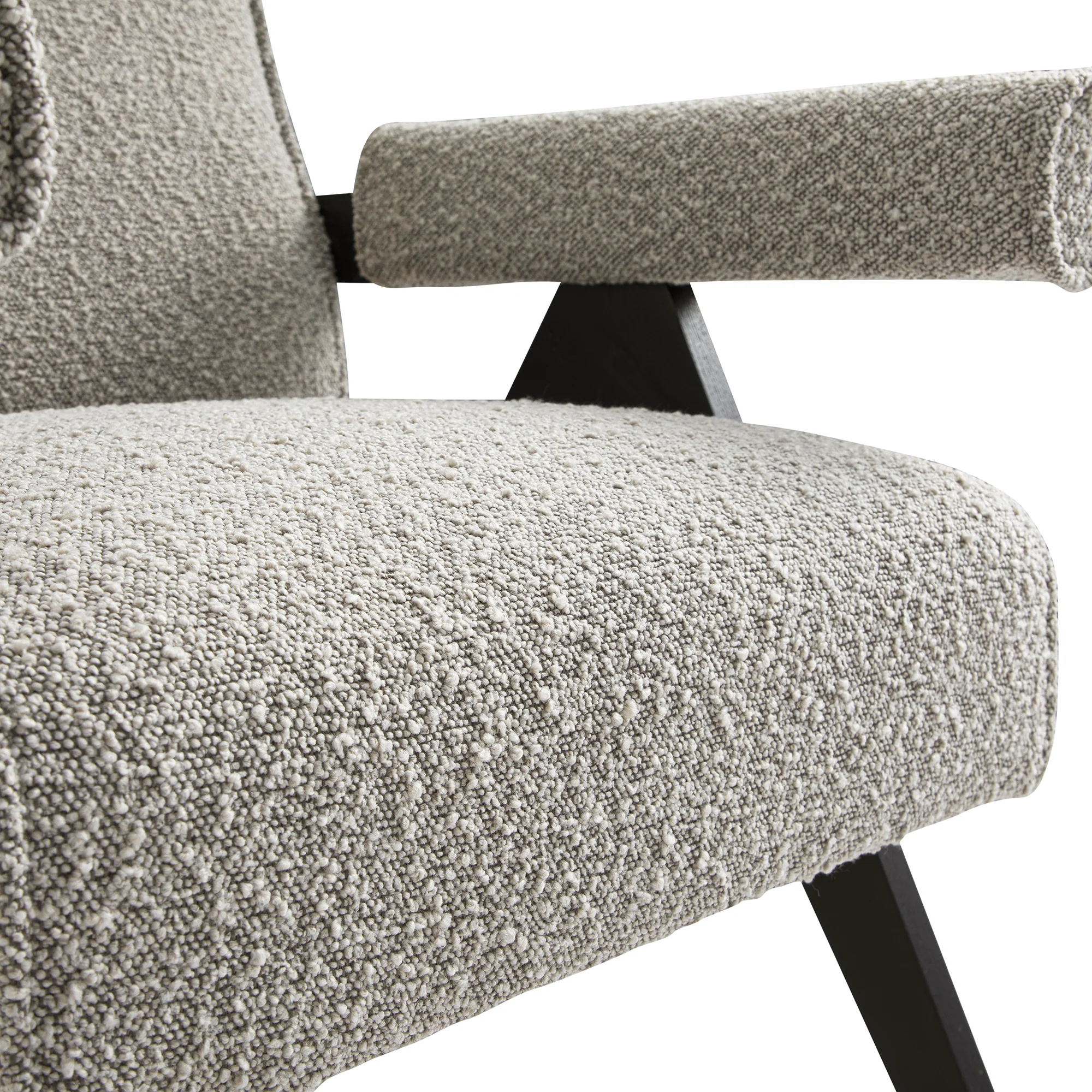 Chinnor Taupe Boucle Black Oak Frame Accent Chair - Image 14