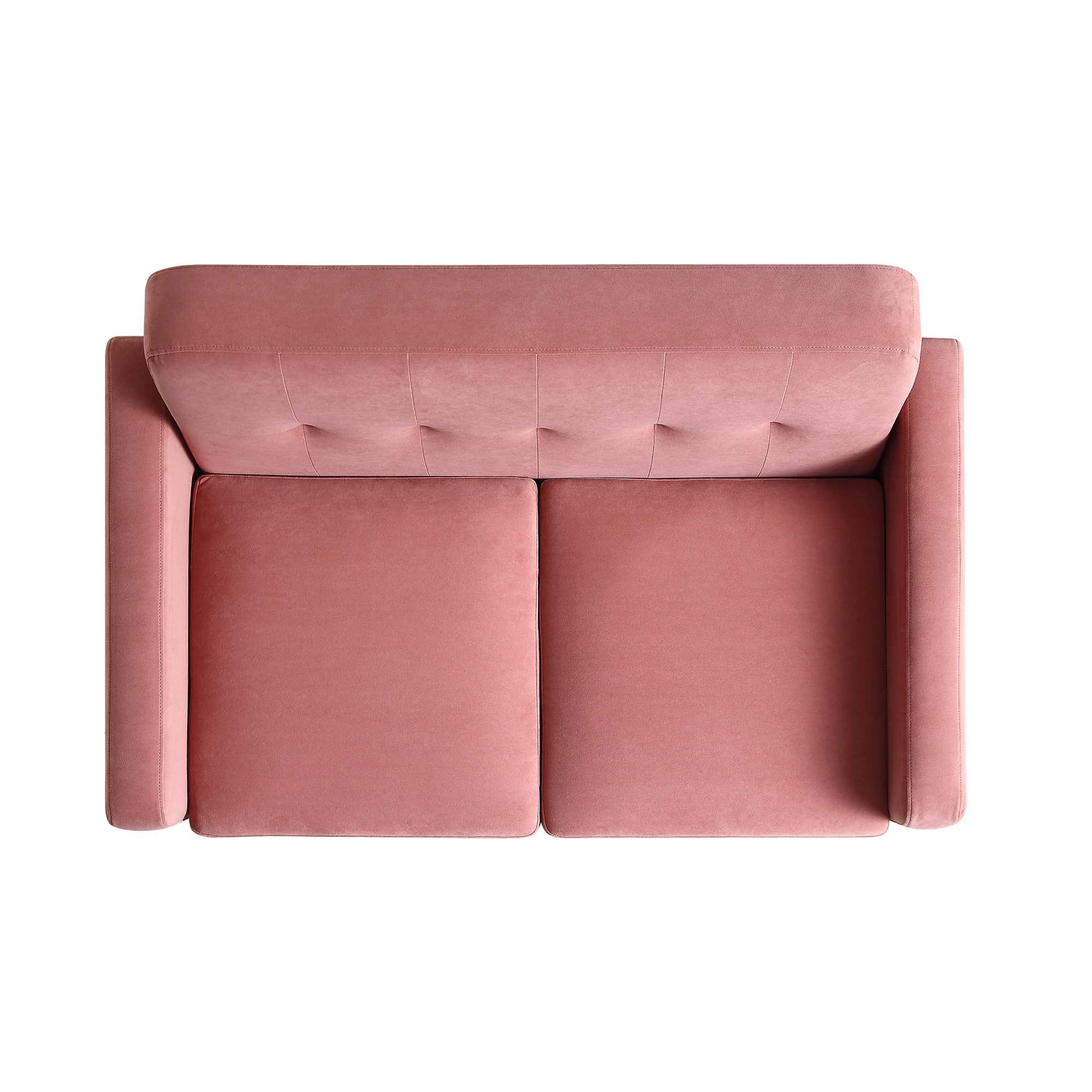 Clarence 2-Seater Sofa in Blush Pink Velvet - Image 6