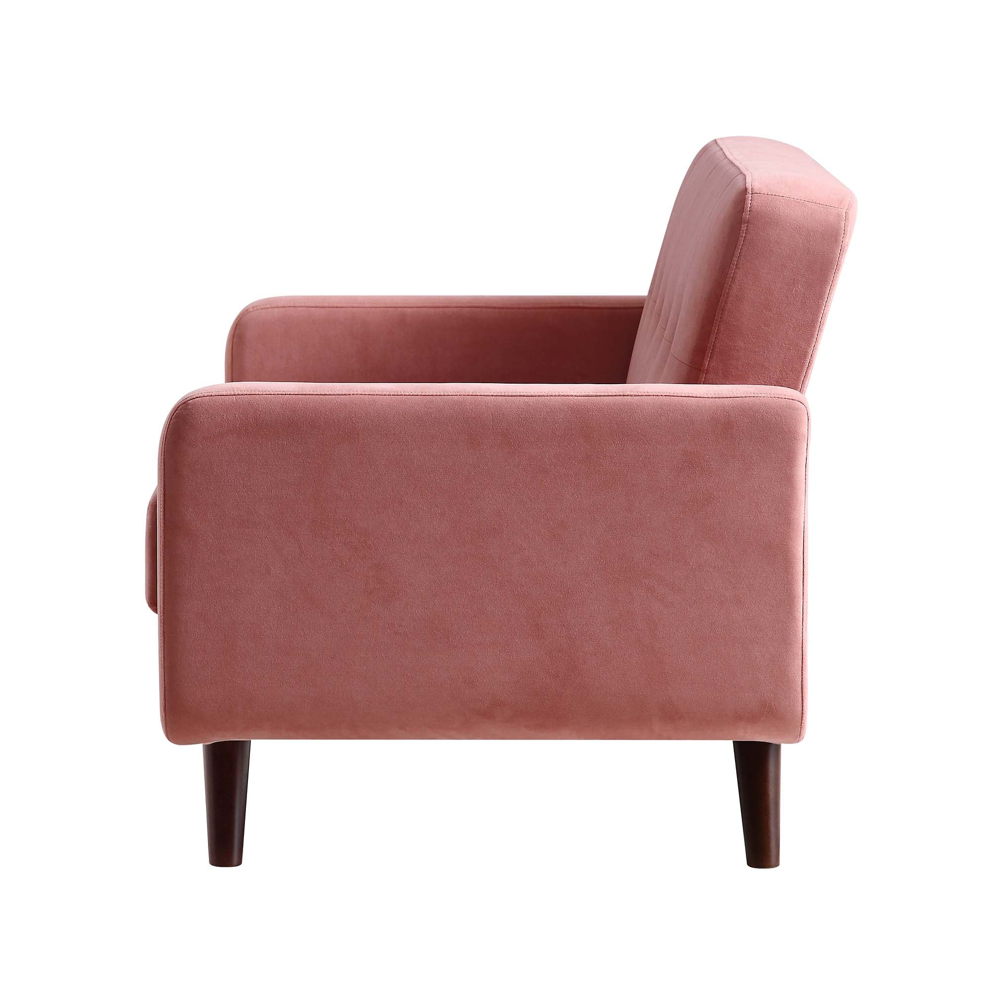 Clarence 2-Seater Sofa in Blush Pink Velvet - Image 7