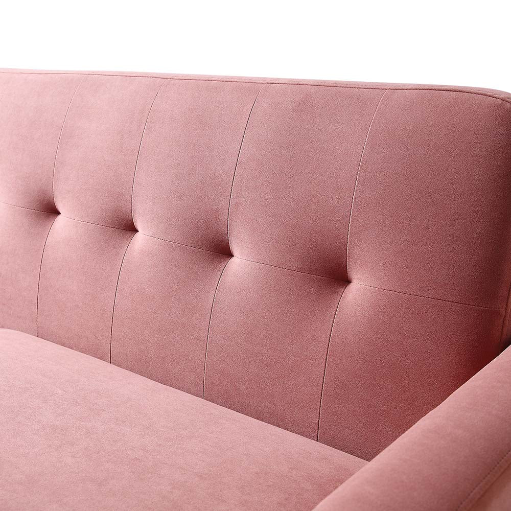 Clarence 3-Seater Sofa in Blush Pink Velvet - Image 10