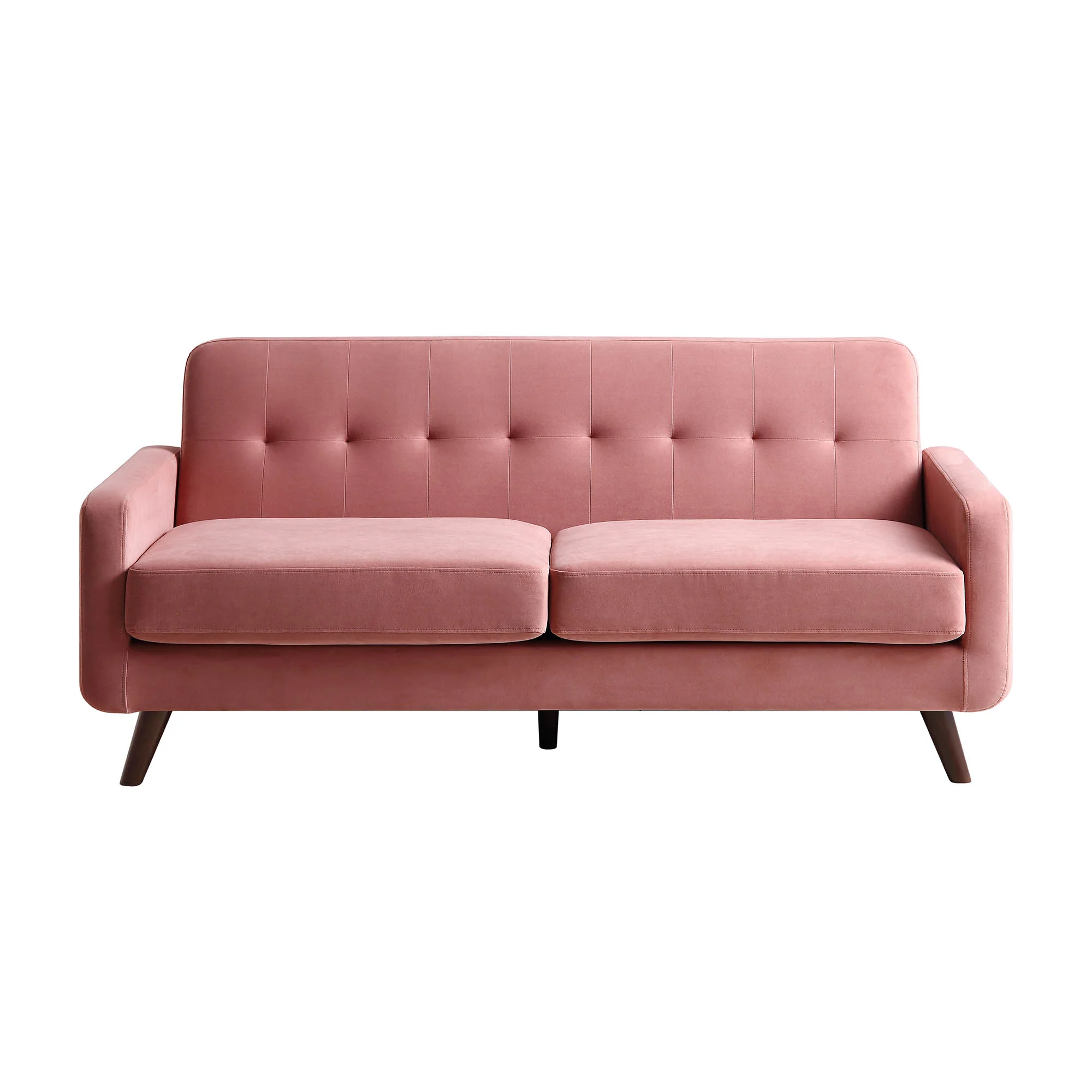 Clarence 3-Seater Sofa in Blush Pink Velvet - Image 3
