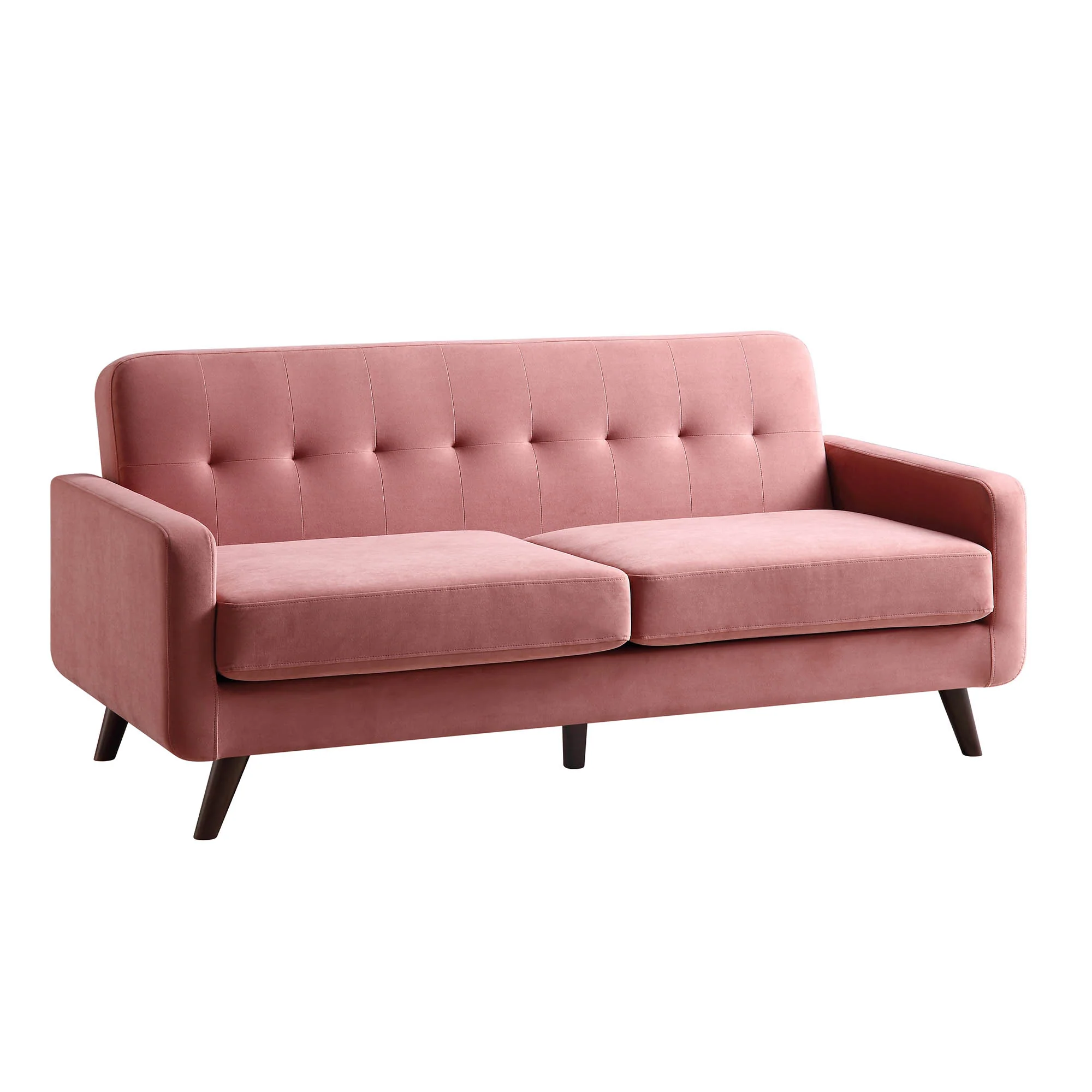 Clarence 3-Seater Sofa in Blush Pink Velvet - Image 4