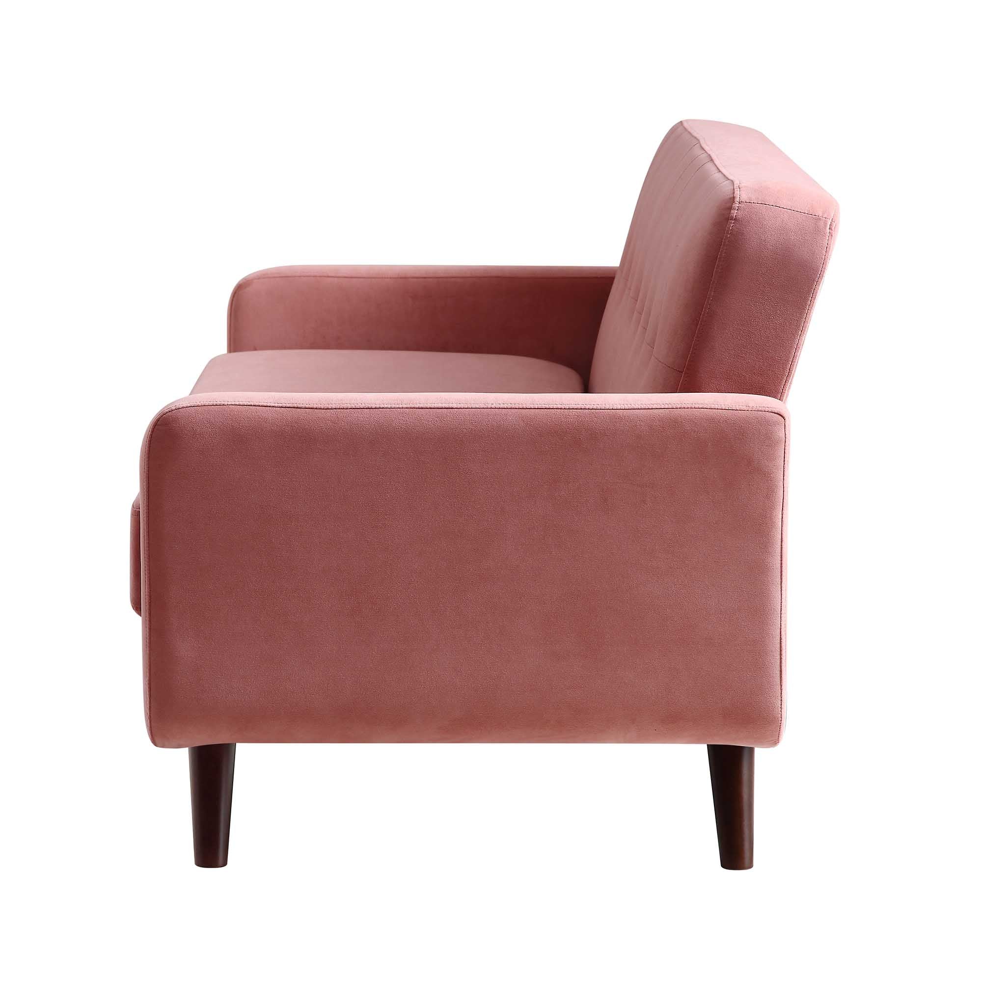 Clarence 3-Seater Sofa in Blush Pink Velvet - Image 7
