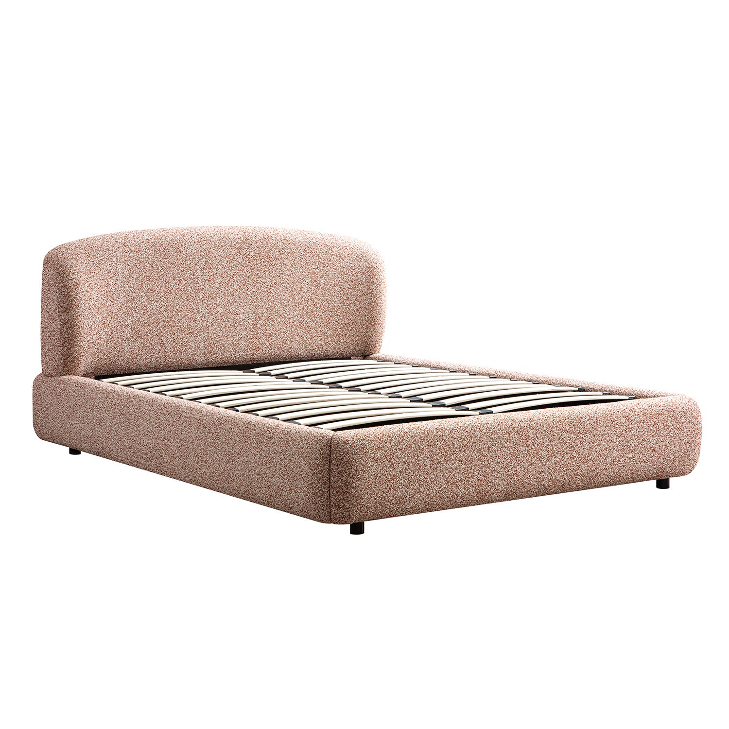 Constance Winged Headboard Ottoman Storage Bed, Musk Blush Boucle - Image 10