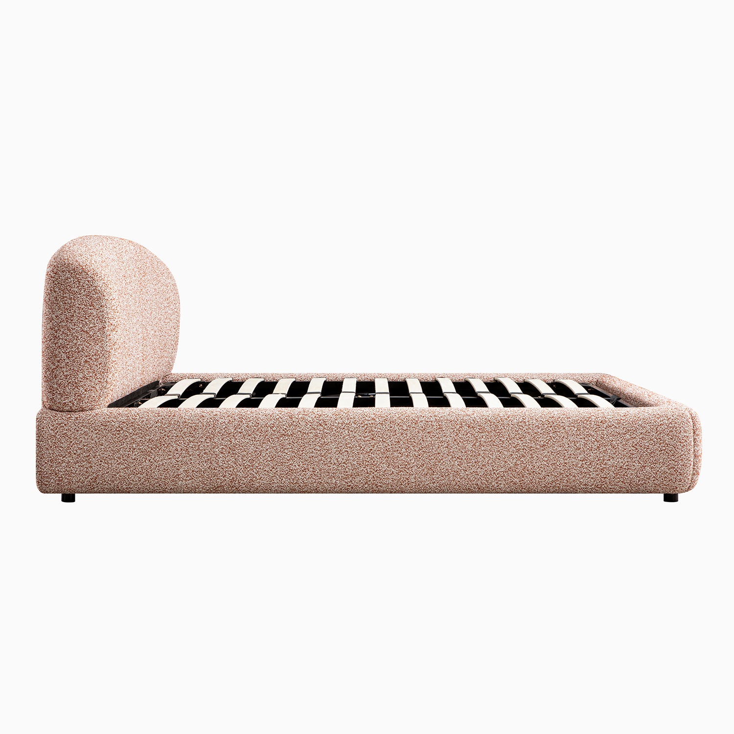 Constance Winged Headboard Ottoman Storage Bed, Musk Blush Boucle - Image 14