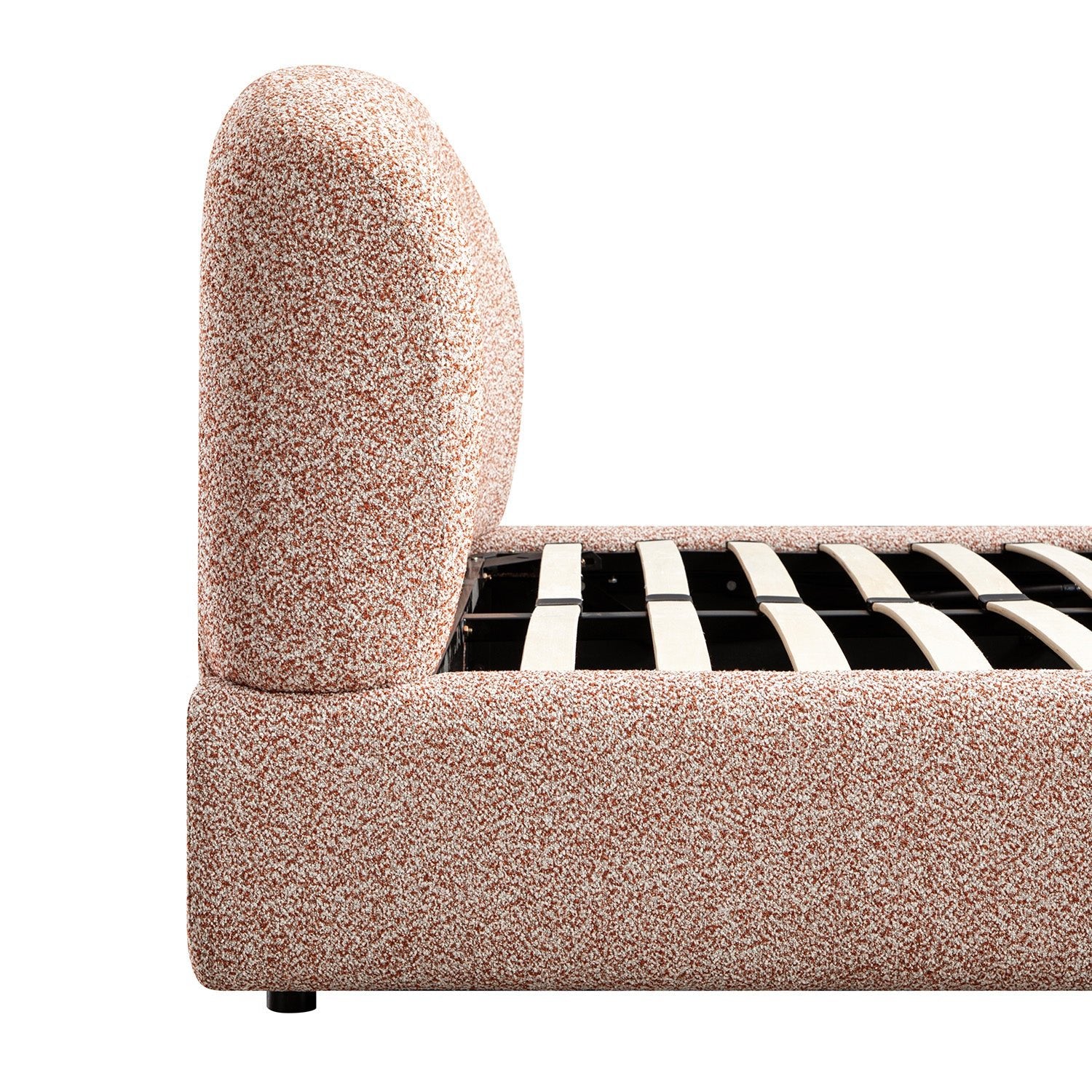 Constance Winged Headboard Ottoman Storage Bed, Musk Blush Boucle - Image 17