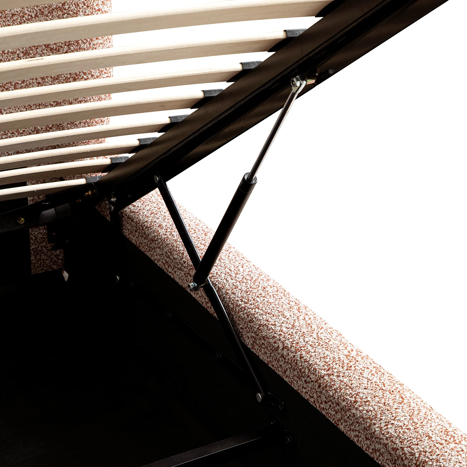 Constance Winged Headboard Ottoman Storage Bed, Musk Blush Boucle - Image 19