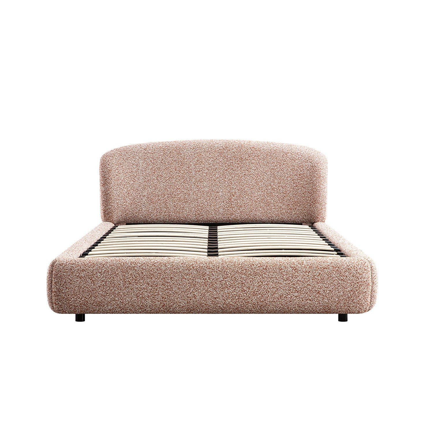 Constance Winged Headboard Ottoman Storage Bed, Musk Blush Boucle - Image 9