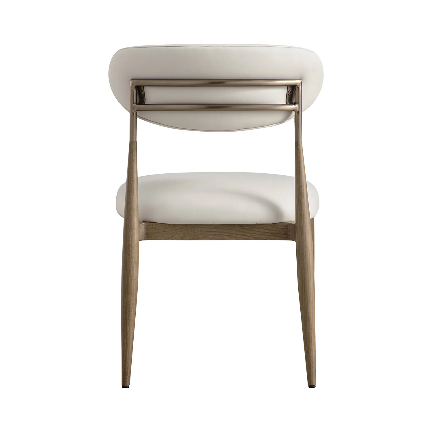 Dagmar Set of 2 Dining Chairs, Beige Faux Leather | Silver Oak Frame - Image 13