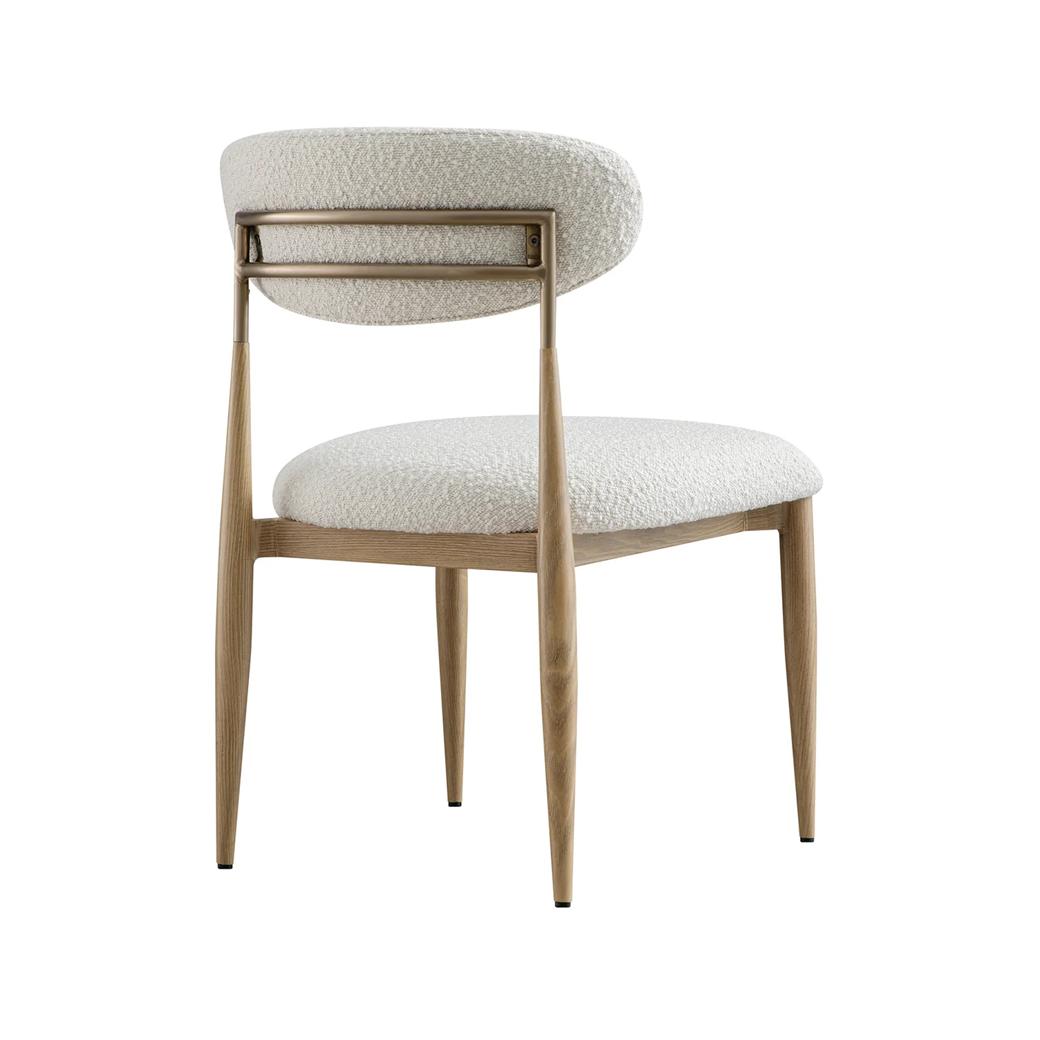 Dagmar Set of 2 Dining Chairs, Ecru Boucle | Natural Frame - Image 13